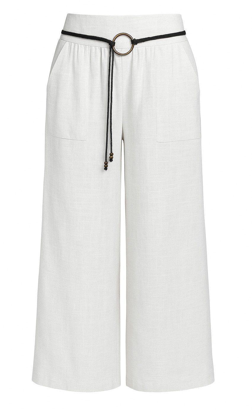 Mississhop Stoffhose Culotte Hose Damen Baumwollhose 100 % Baumwolle Hose Sommerhose M.375
