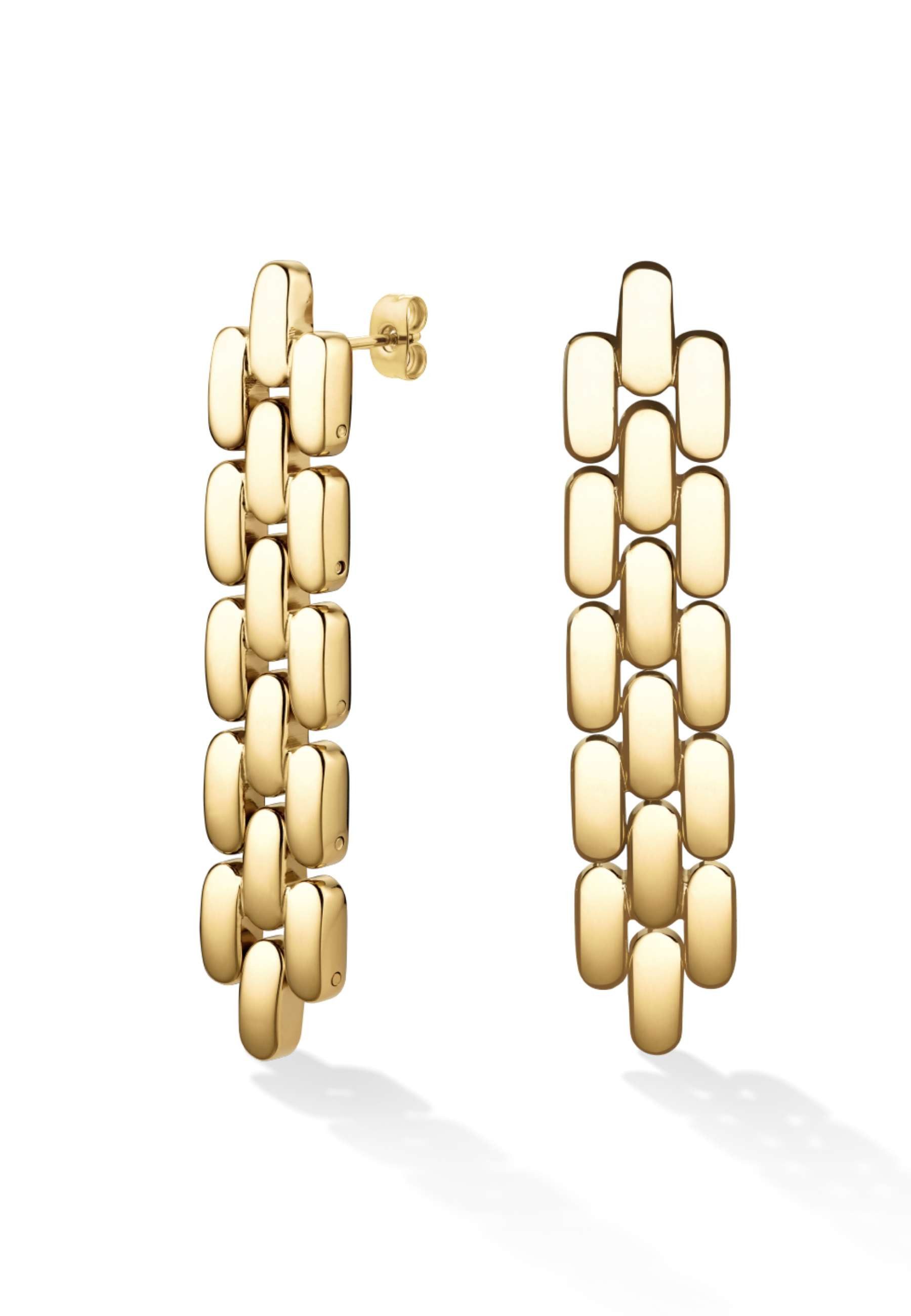 ROSEFIELD Ohrring-Set ROSEFIELD Lange Legacy-Nieten-Ohrringe Goldfarben