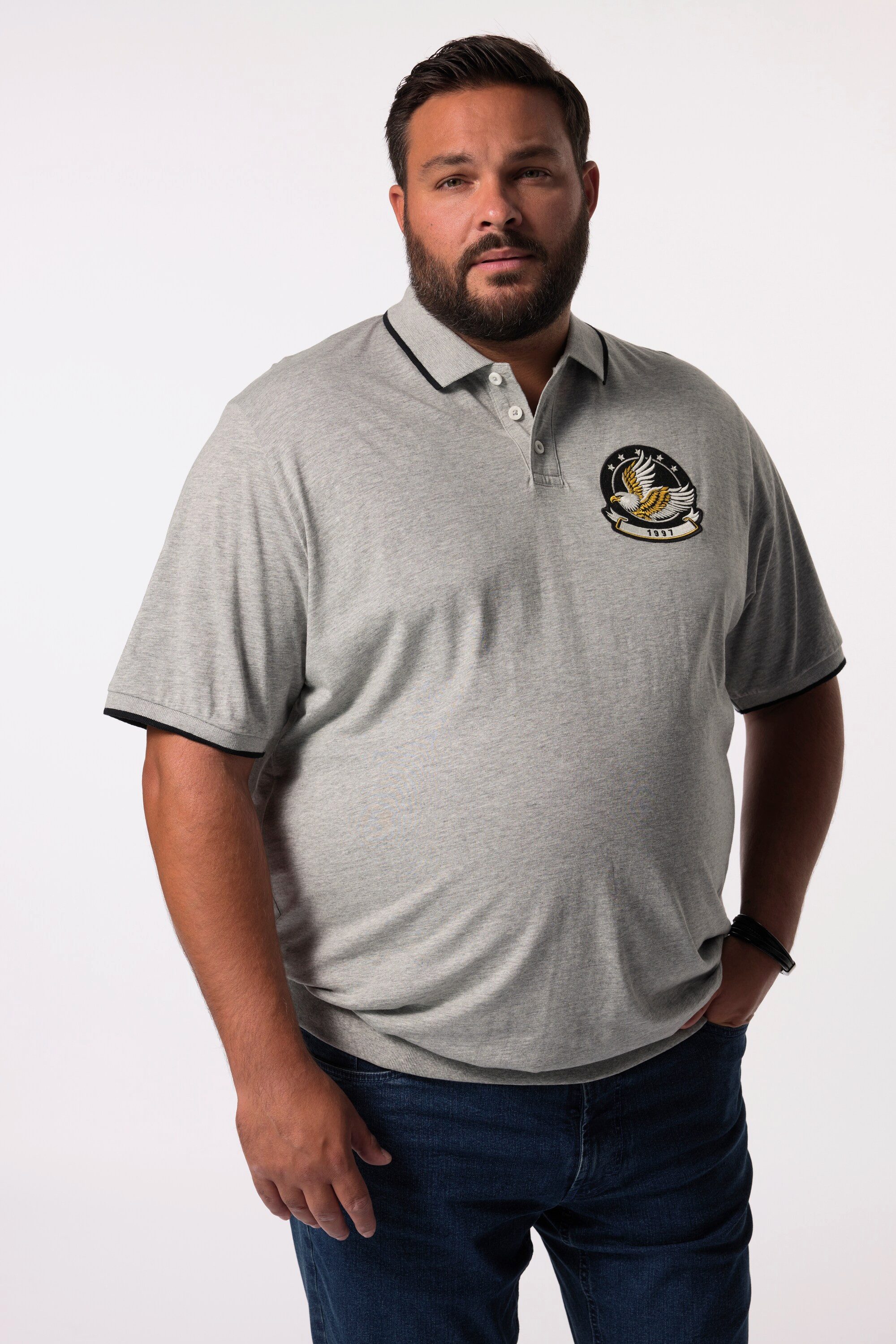 Men Plus Poloshirt Poloshirt Halbarm Bauchfit günstig online kaufen