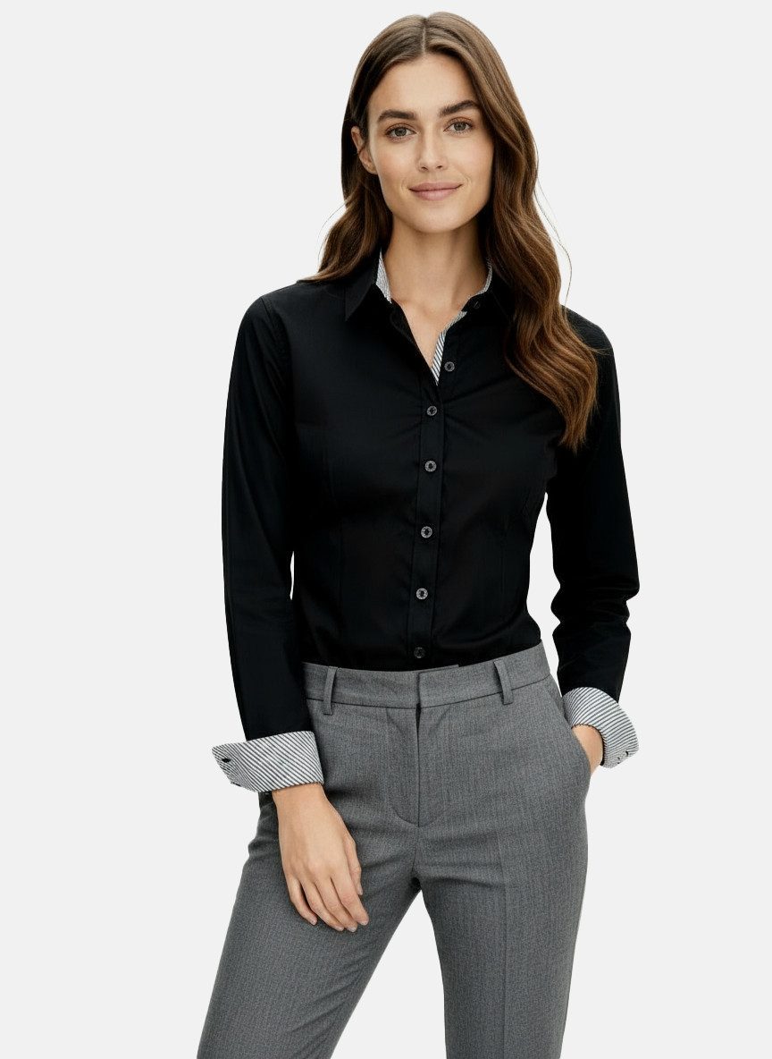 HEVENTON Hemdbluse aus reiner Baumwolle günstig online kaufen