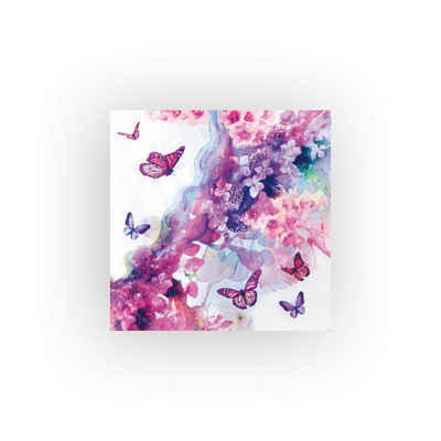 HOME FASHION Papierserviette »Schmetterling Lila«, (20 St), 33 cm x 33 cm