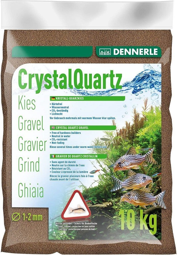 Aquarienkies Dennerle Kristall-Quarzkies dunkelbraun 10 Kg