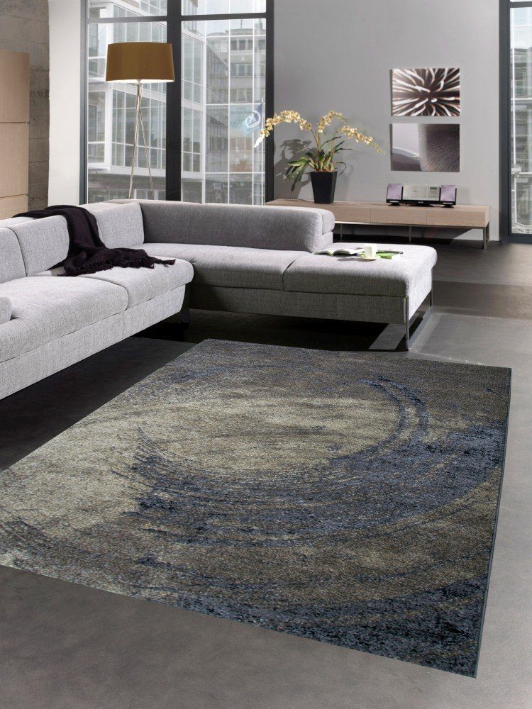 Teppich Designer Teppich Wohnzimmerteppich Kurzflor Steinrelief Stein Optik  braun beige grau, Carpetia, rechteckig, Höhe: 14 mm