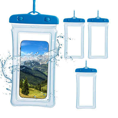 relaxdays Smartphone-Hülle Wasserdichte Handyhülle im 4er Set