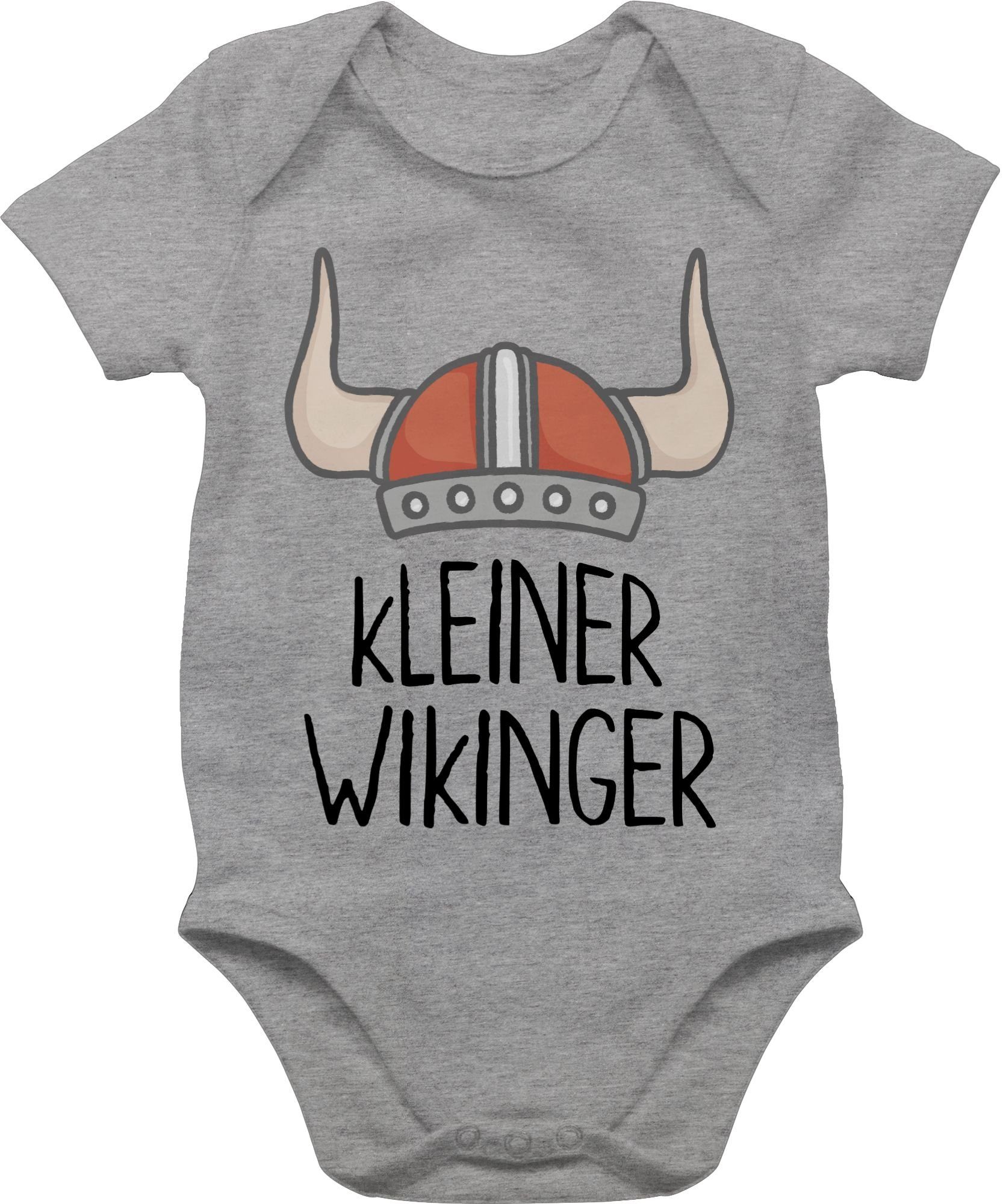 Shirtracer Shirtbody kleiner Wikinger Wikinger & Walhalla Baby 1 Grau meliert | Shirtbodies