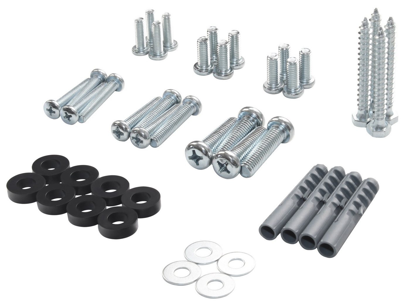 RICOO Halterungszubehör Schrauben-Set für TV Wandhalterung mit Schrauben & Wanddübel SPZ0400, (1-tlg., Schrauben M8, M6, M5 & Wanddübel S8 für Massivbeton, Für TV Lautsprecher oder Monitor Wandmontage Wandhalter Fernseher)