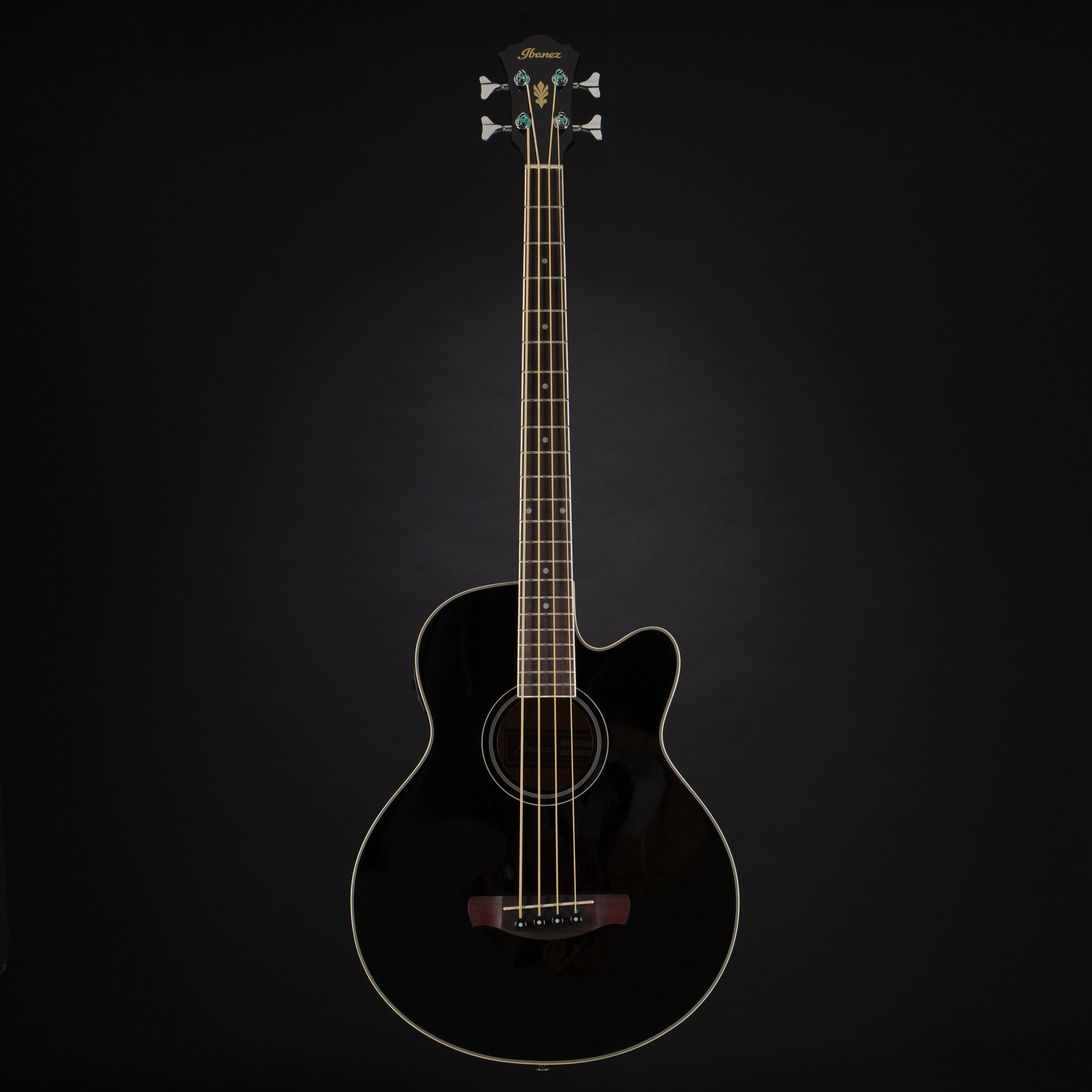 Ibanez Akustik-Bass, Akustik-Bässe, 4-Saiter Akustik-Bässe, Acoustic AEB8E-BK Black - Akustikbass