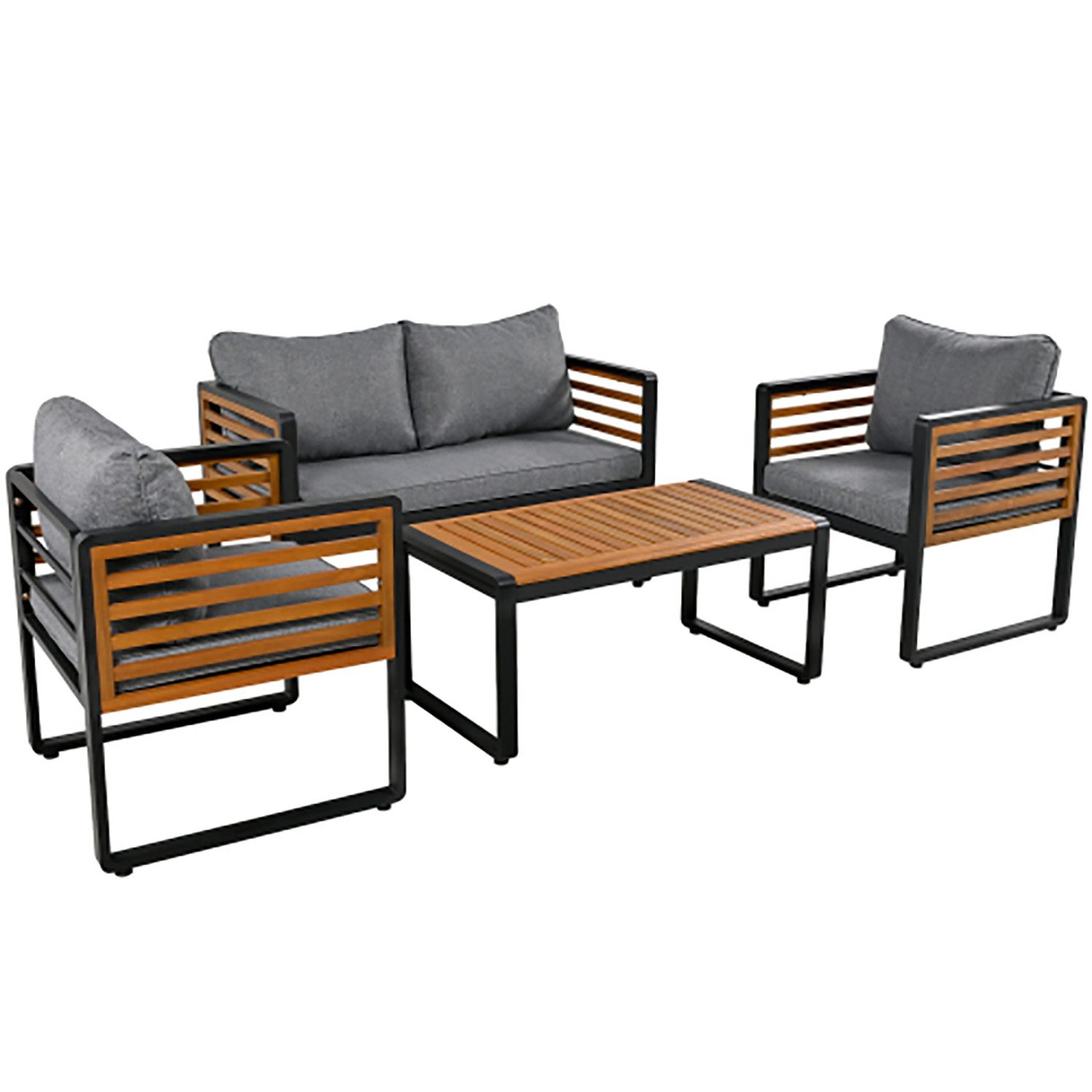Sweiko GartenloungeSet GartenmöbelSet mit verzinktem Eisenrahmen