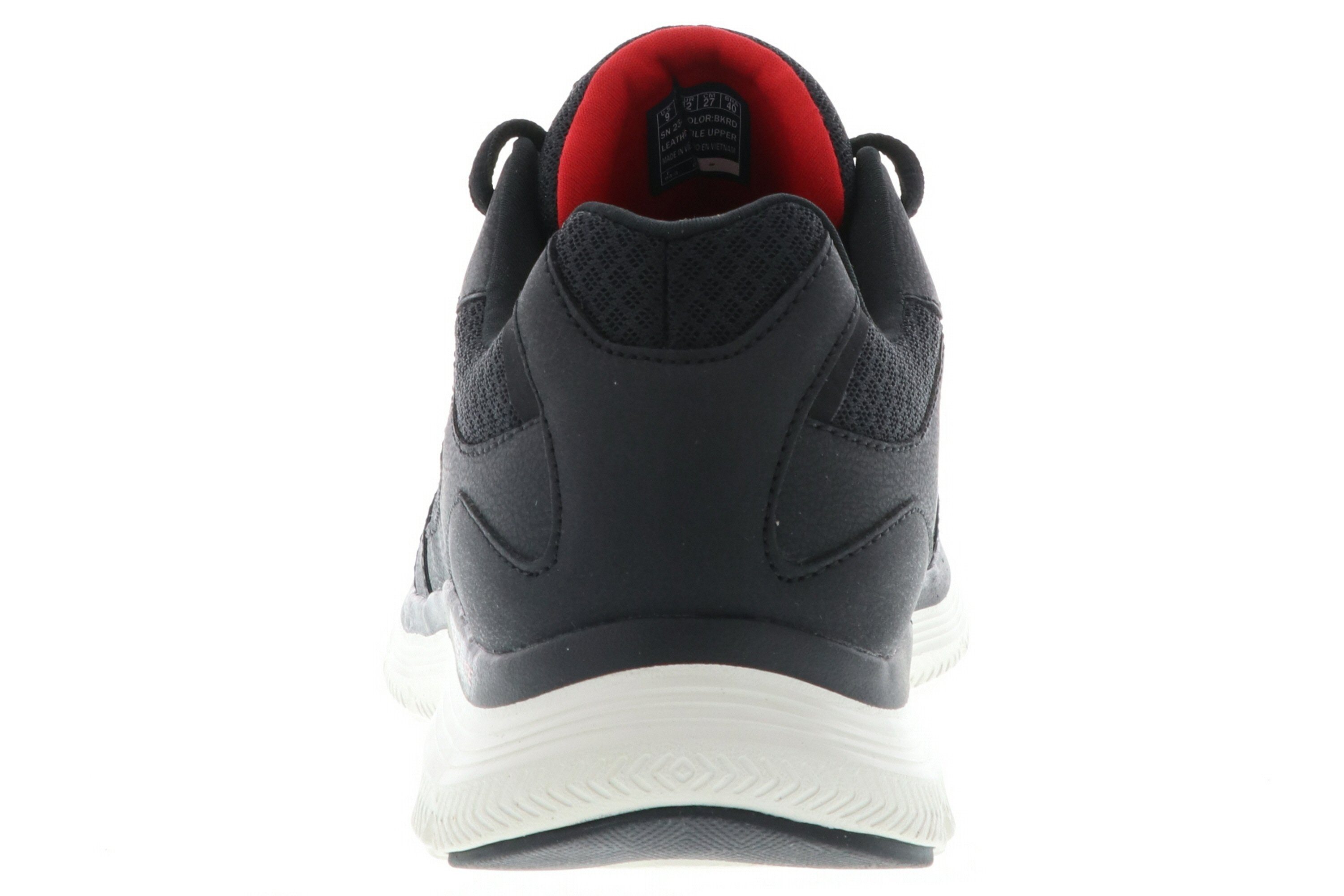 Skechers 232225/BKRD Flex Advantage / Sneaker Black/Red schwarz 4.0 rot