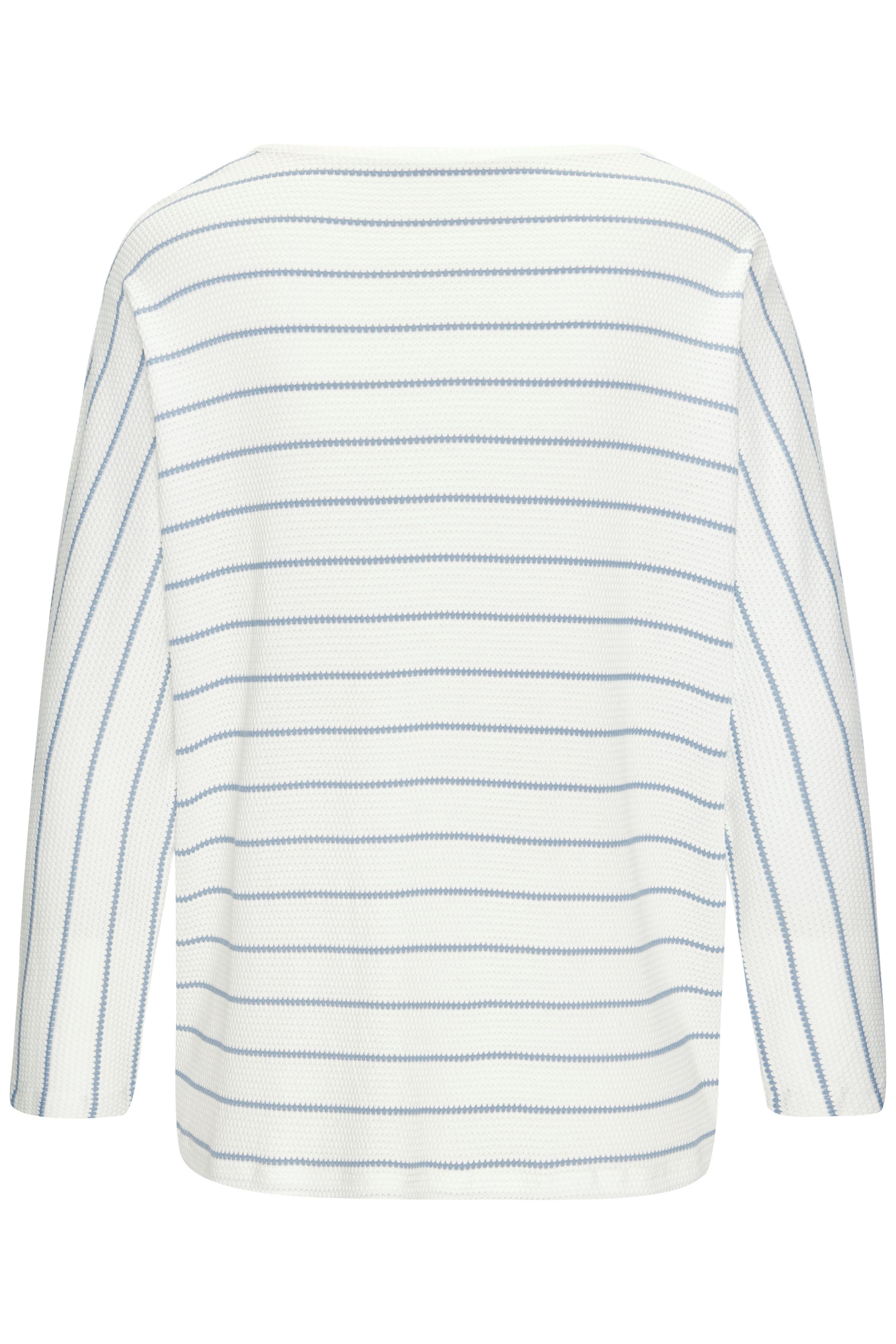 Vivance 3/4-Arm-Shirt mit modischer Streifenstruktur aus luftiger Baumwoll-Viskose-Qualität