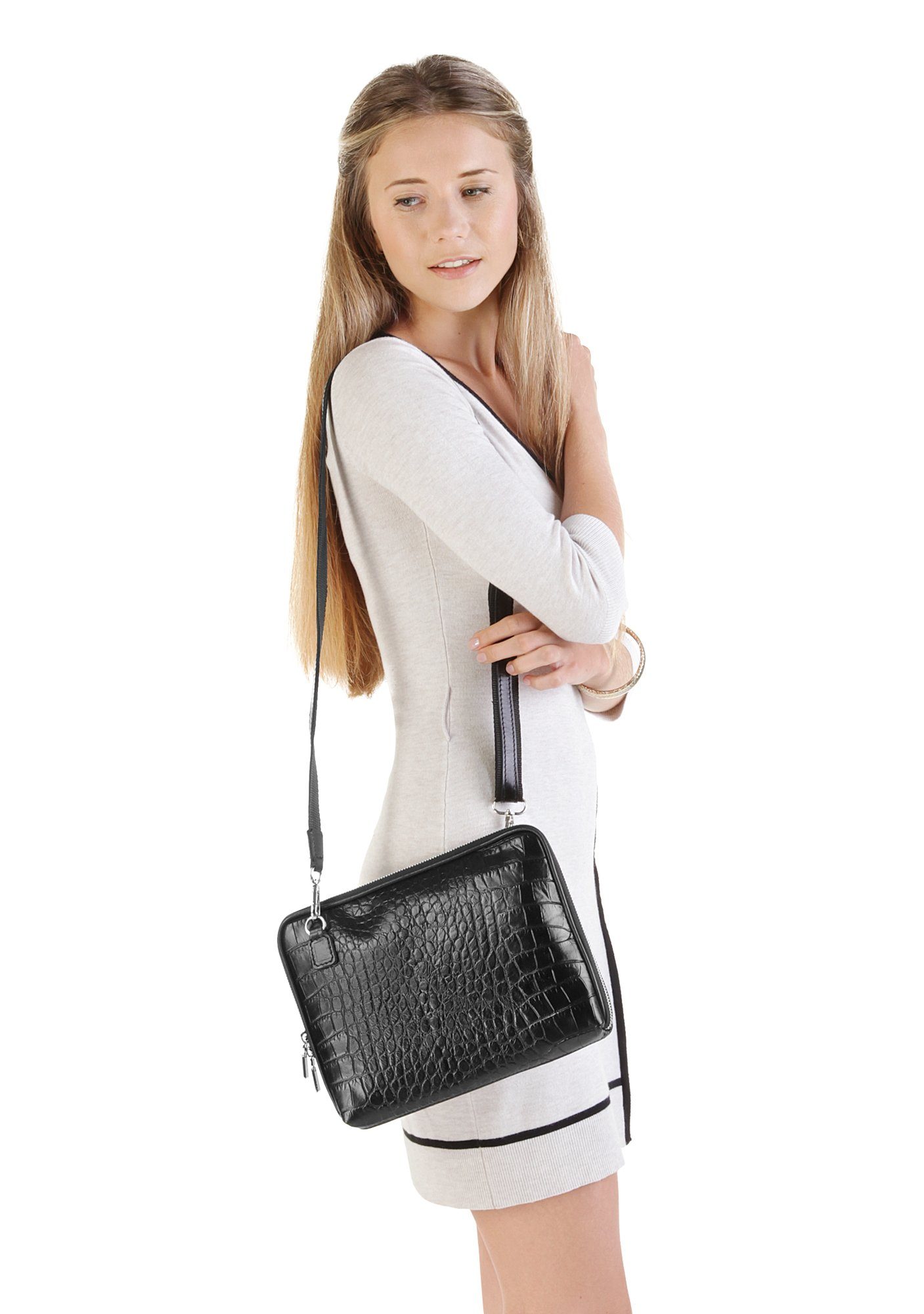 Cluty Umhängetasche, echt Leder, Made in günstig online kaufen