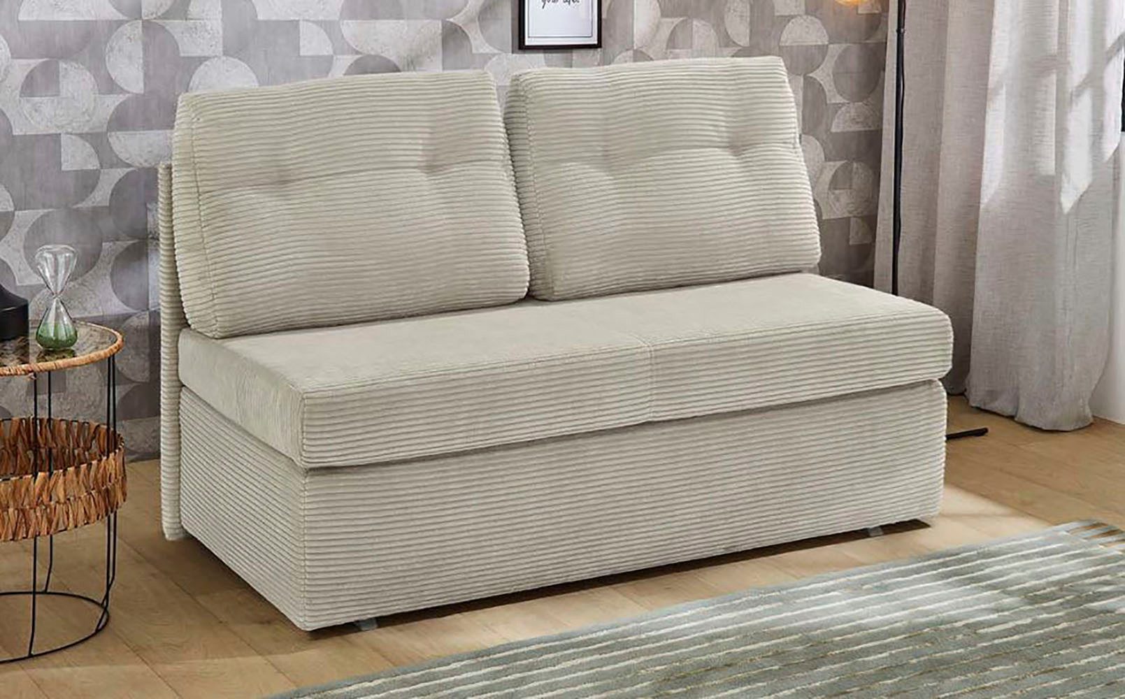 Jockenhöfer Gruppe Schlafsofa Torben, B: 130 cm, Liegefl. 126x191 cm, mit Schlaffunktion, Bettkasten & Rückenkissen