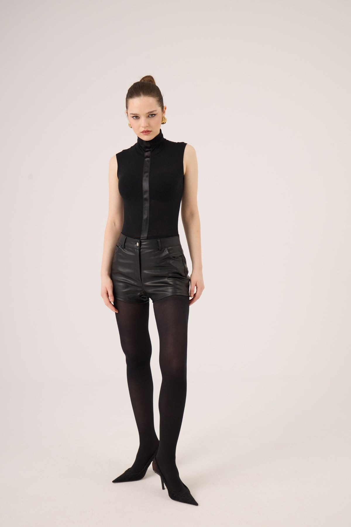 Blusentop Ärmelloses Fischerhals Cashmere Top