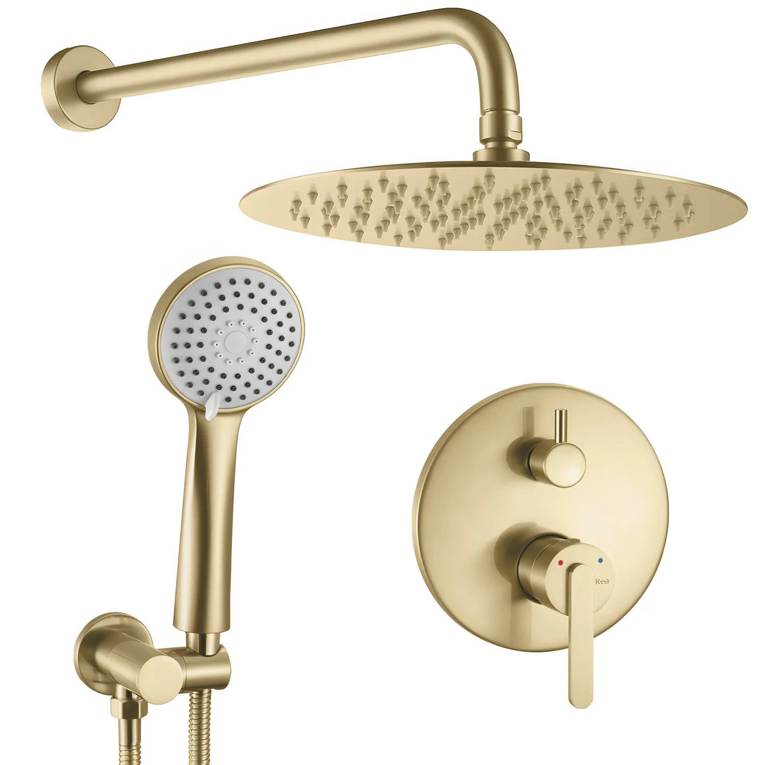 wohnwerk.idee Duschsystem Unterputz Dusche Regendusche Set mit Handbrause Duscharmatur Bad, Gold Matt, Chrom Matt, Anthrazit, Kuper Matt, Schwarz Matt