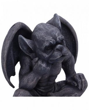 Horror-Shop Dekofigur Nachdenkliche Gargoyle Figur mit gespannten Flügel