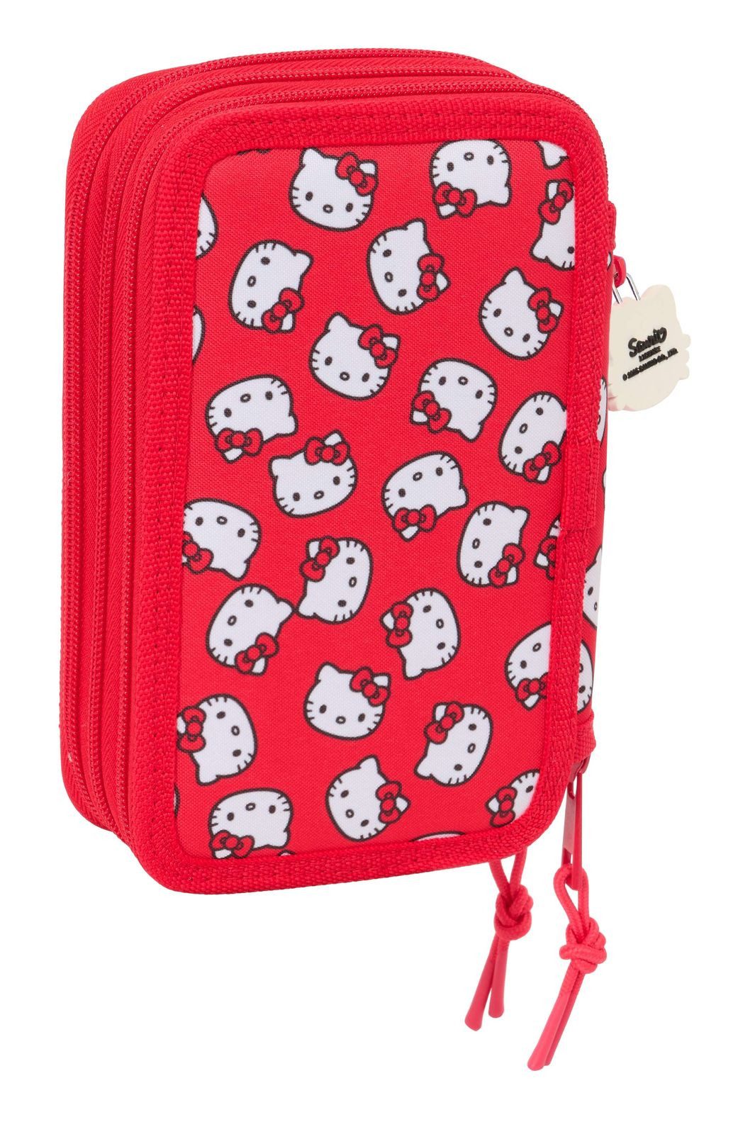 safta Federmäppchen Hello Kitty - Mäppchen Federmappe, 37 Teile, 3-fach gefüllt, (37-tlg., Mädchen), Reißverschluss