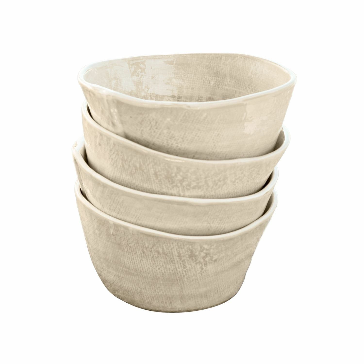 Mirabeau Geschirr-Set Schüssel 4er Set Luganville beige, Steinzeug