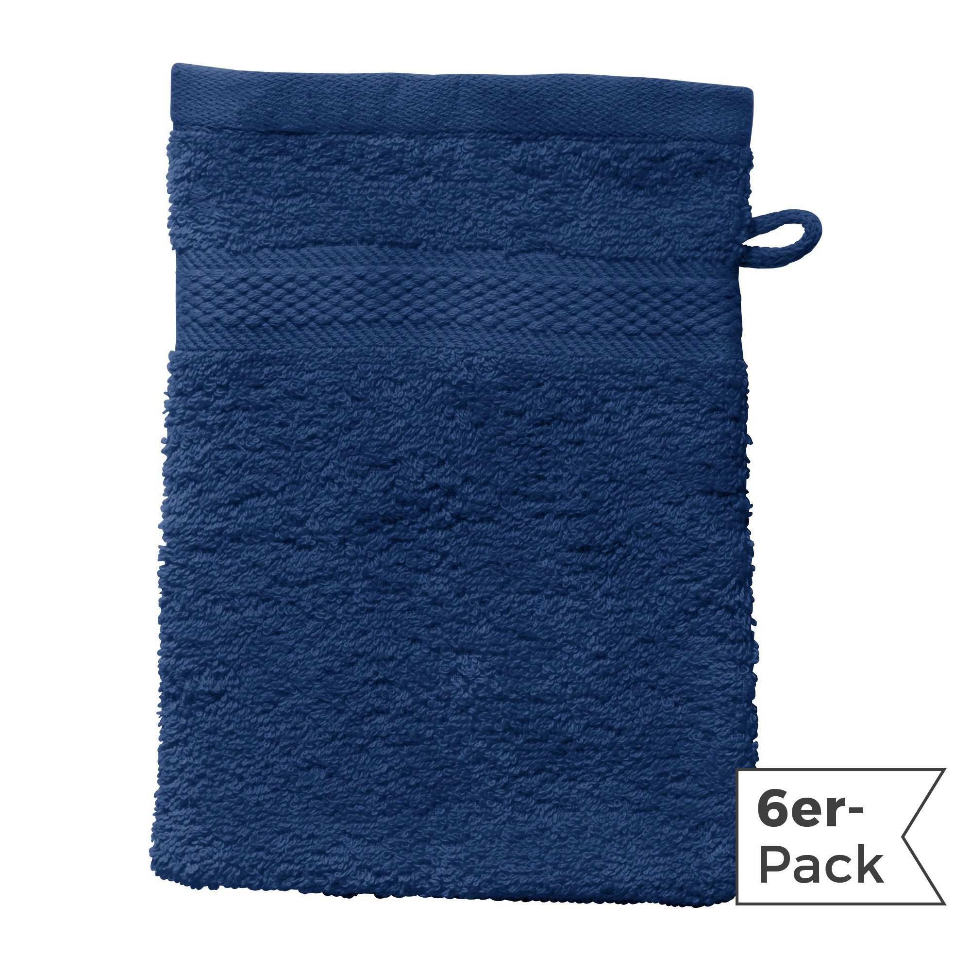REDBEST Waschhandschuh Waschhandschuh "Chicago" 6er-Pack, Frottier, Walk-Frottier Uni