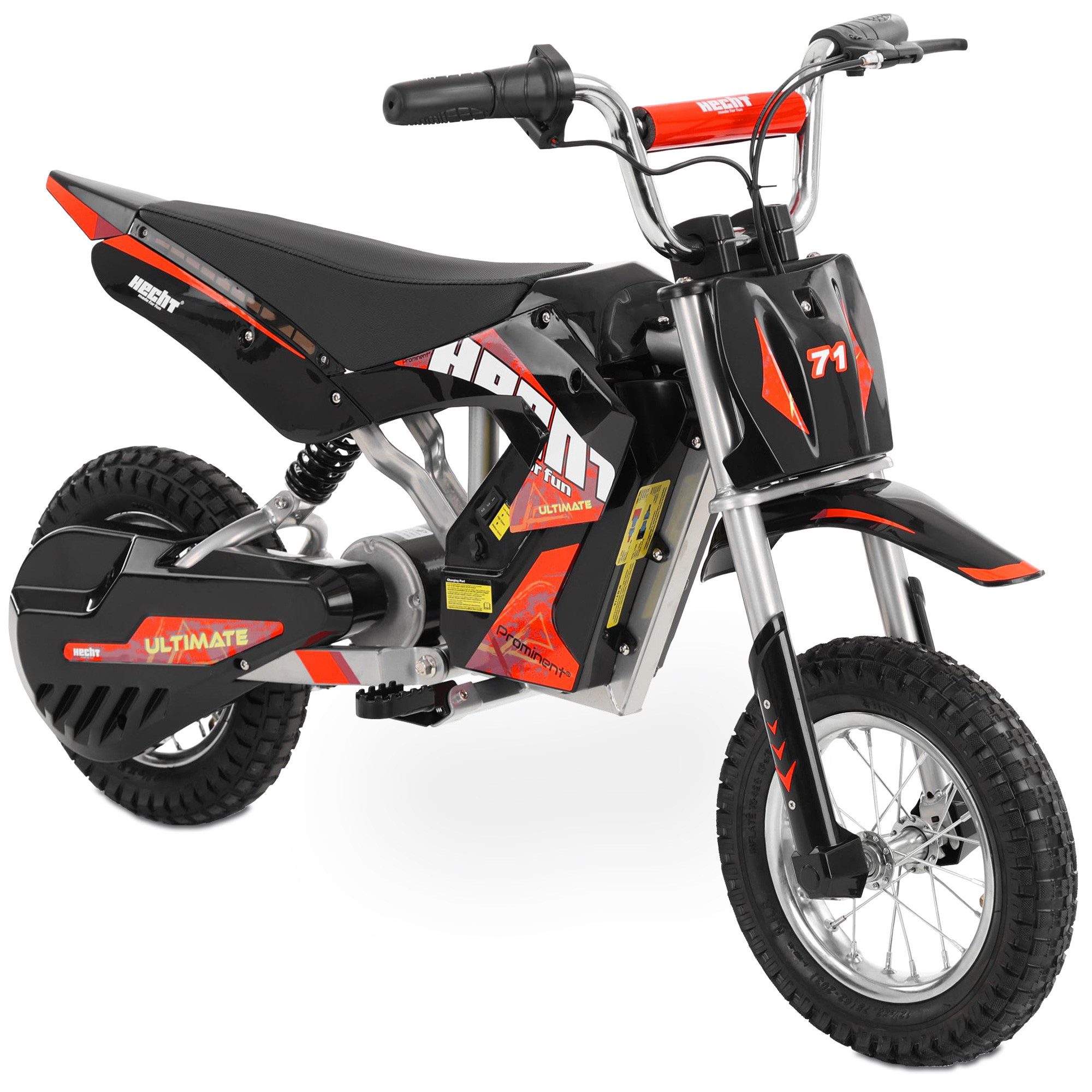 Hecht Elektro-Kindermotorrad 54300 Red Pocketbike 300 W bis 16 km/h, abgasfrei, Trommelbremse hinten, Hinterradfederung, Li-Ion-Akku