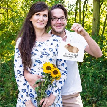 Mr. & Mrs. Panda Hinweisschild Meerschweinchen weise - Weiß - Geschenk, Schild, Meerie, Holzschild, (1 St)