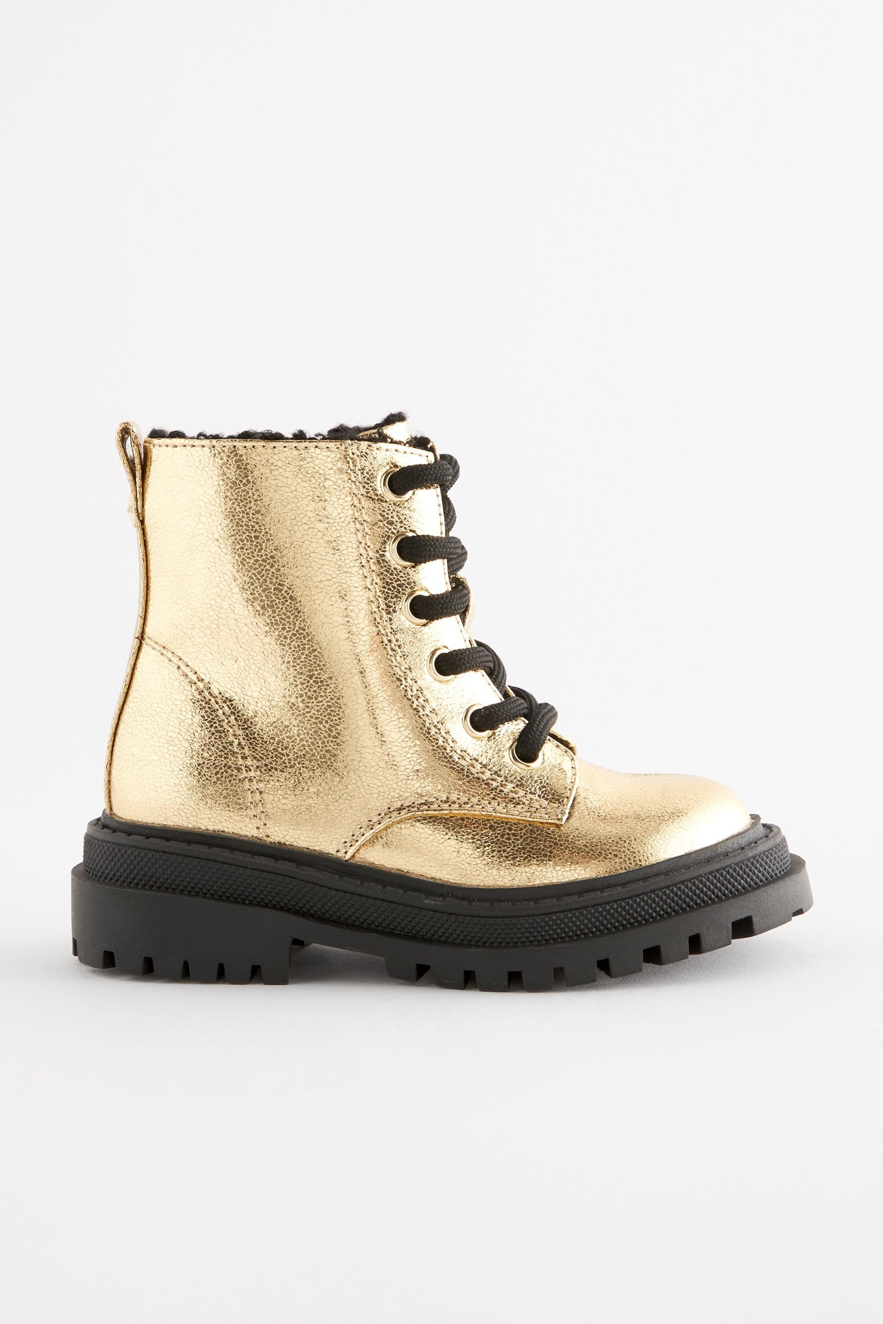 Next Klobige Schnürstiefel, weite Passform Schnürstiefelette (1-tlg)