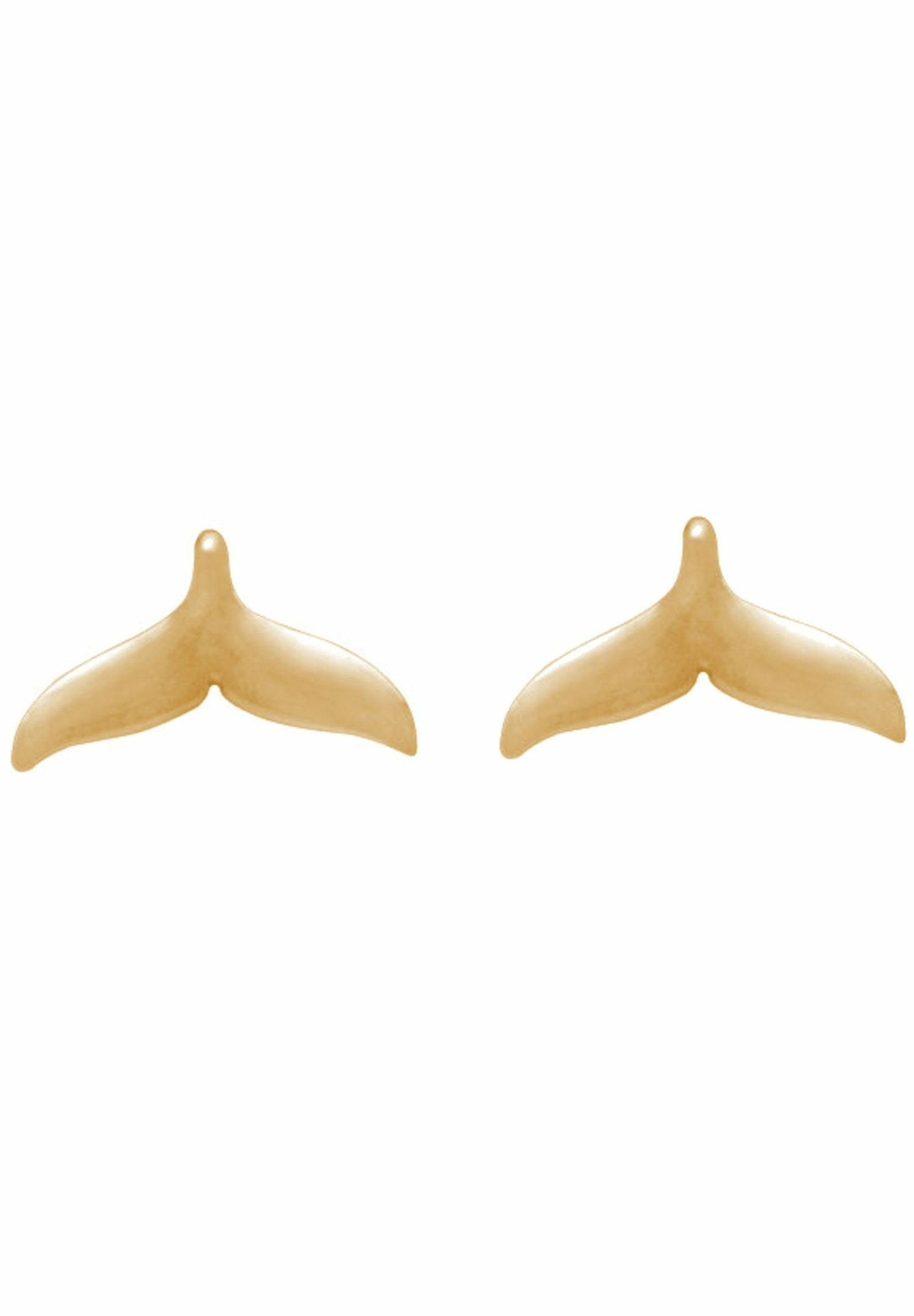 Walflosse Paar Nautics Walfischflosse Gemshine gold Maritim Ohrhänger coloured
