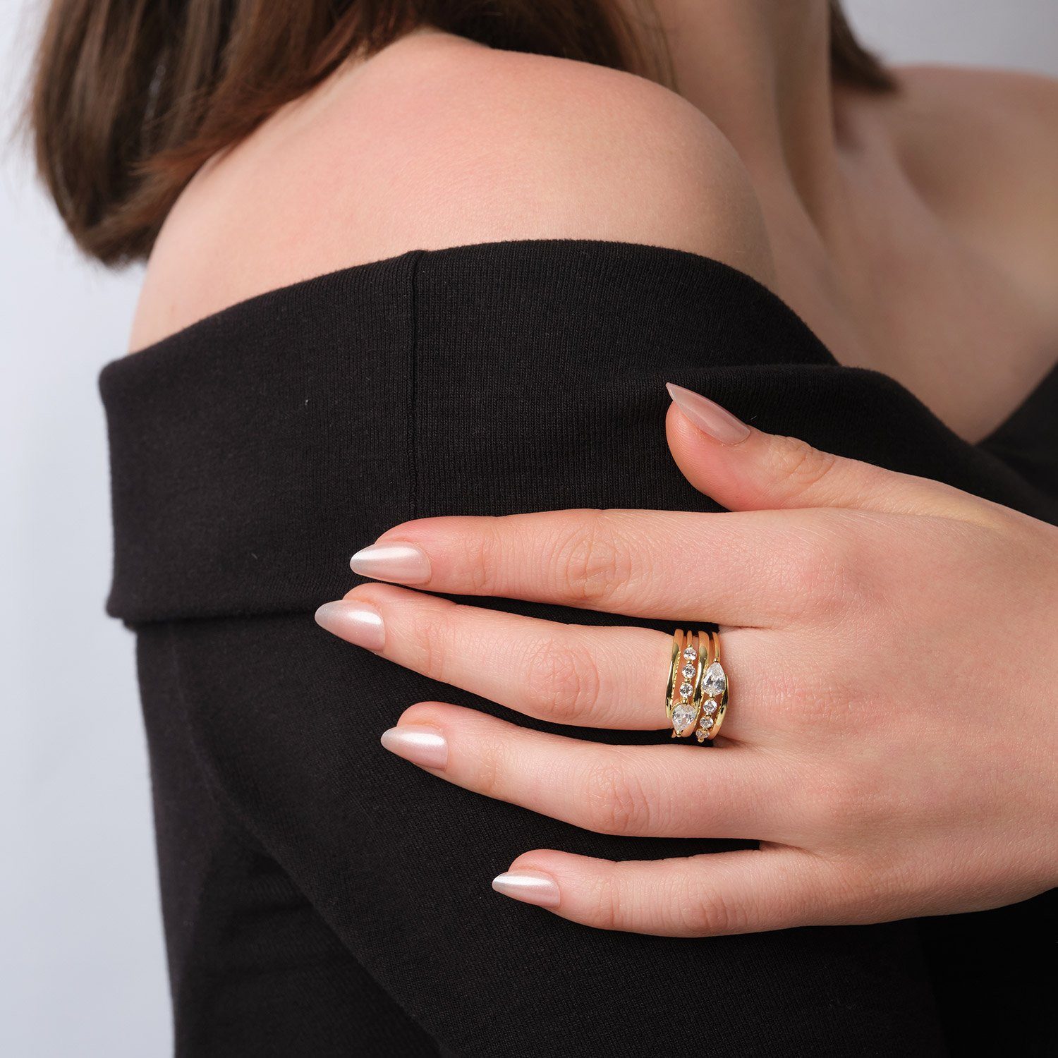 trendor Silberring Damenring 925 Silber Vergoldet Zirkonia günstig online kaufen