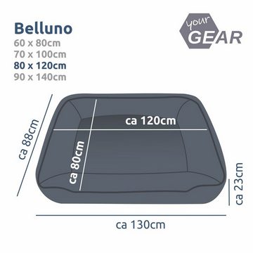 yourGEAR Tierbett your GEAR Belluno 80x120cm orthopädisches Hundebett Hundekorb waschbar