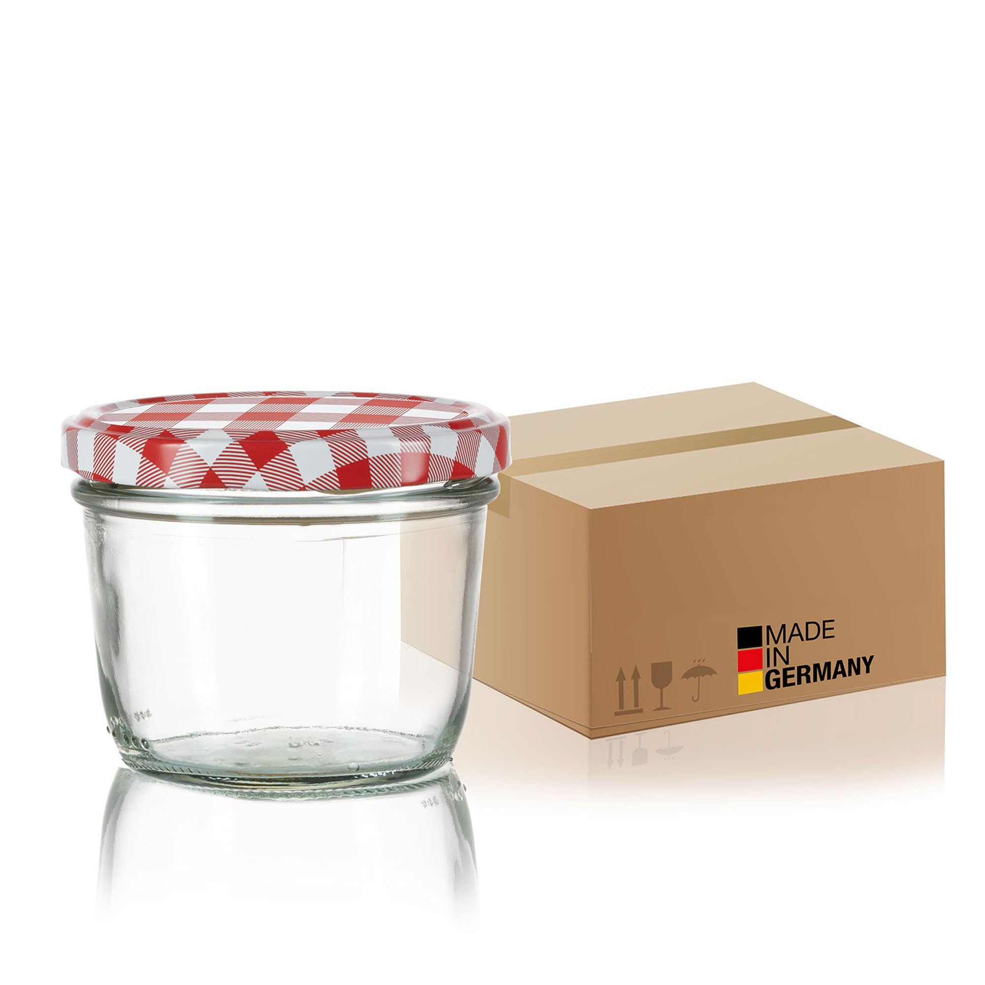 BigDean Einmachglas 230ml Sturzgläser Einkochgläser TO 82 Made in Germany, Glas, (12-tlg)