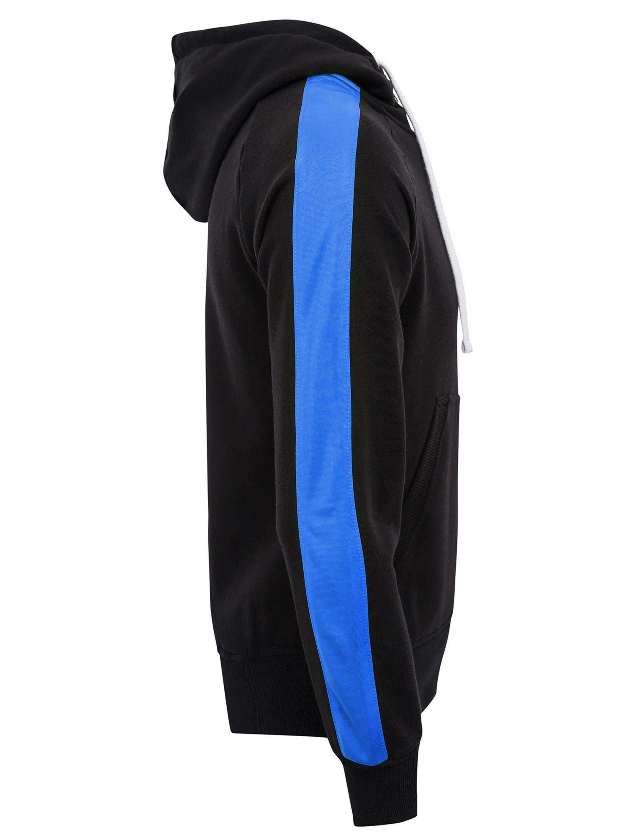 Pittman Kapuzensweatjacke Retro Zipper Hoodie Stripe (1-tlg)