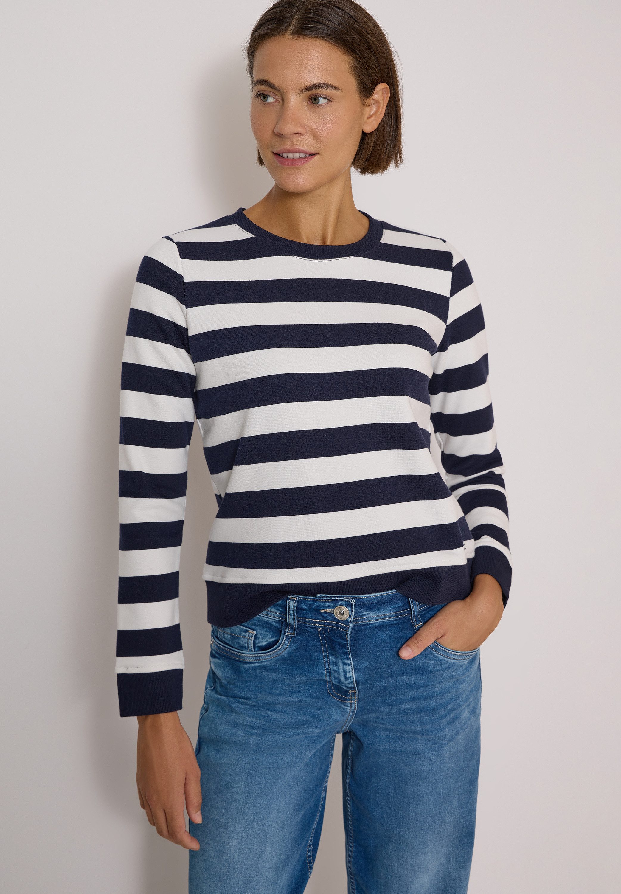 CECIL Sweatshirt im angenehmen Materialmix