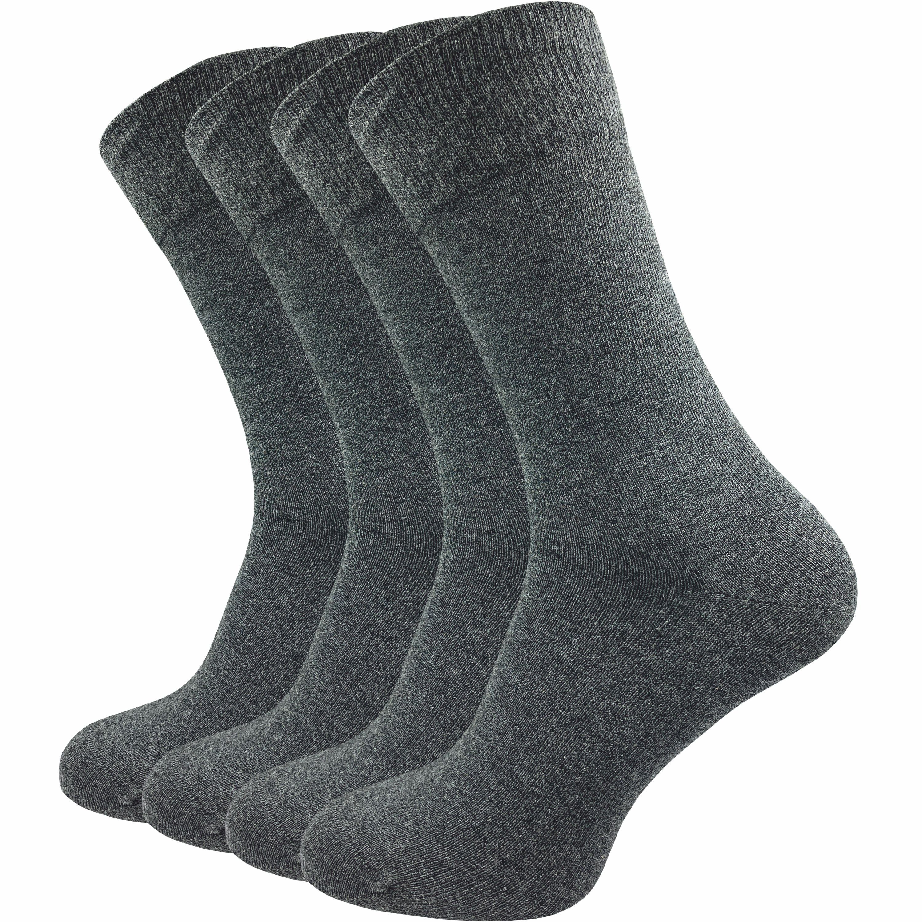 GAWILO Businesssocken aus hochwertiger Bio Baumwolle, handgekettelt, beste Qualität (4-Paar) plastikfreier Versand mit DHL anthrazit