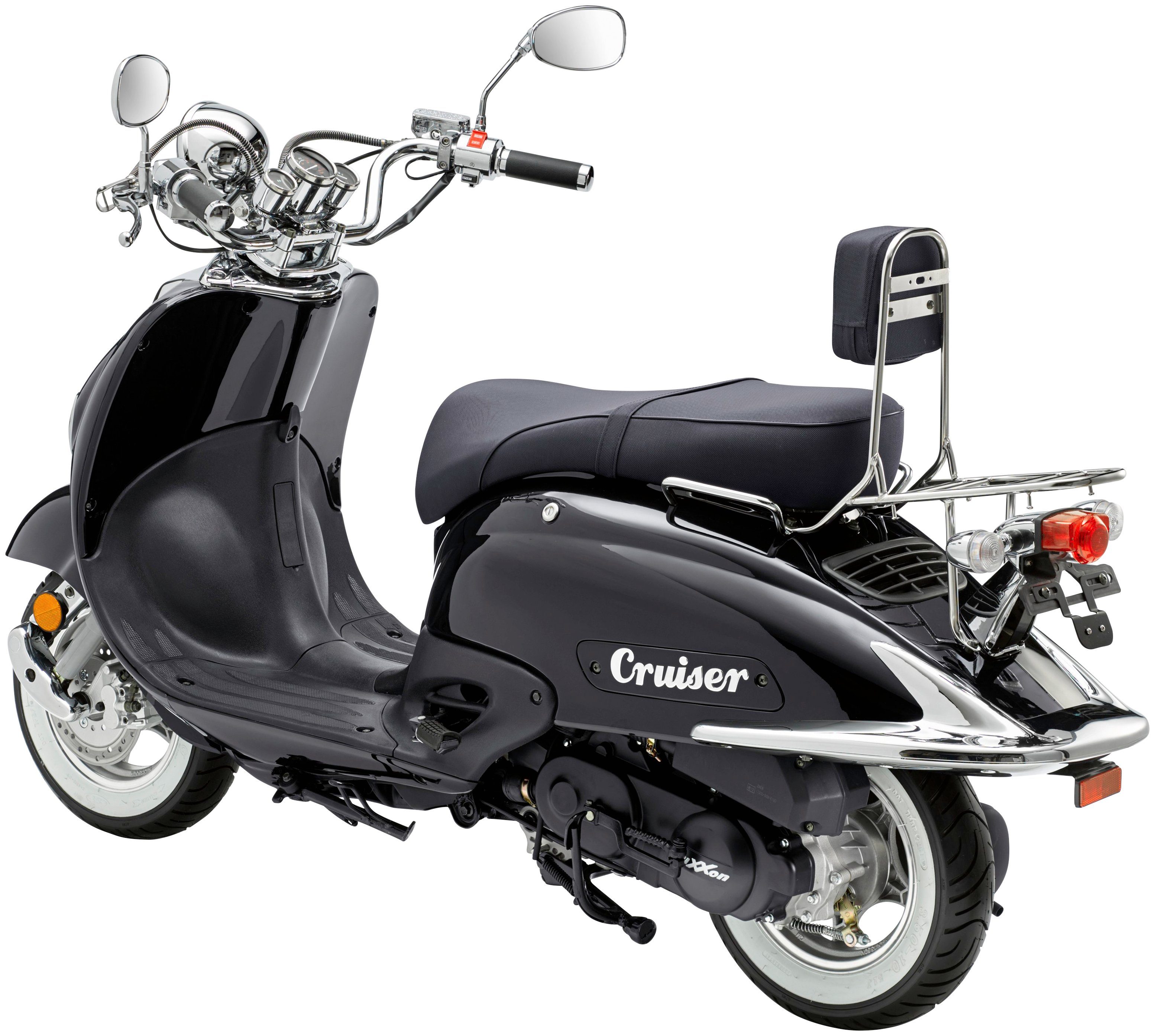 Luxxon Motorroller Cruiser, 5 50 45 | schwarz km/h, schwarz Euro ccm