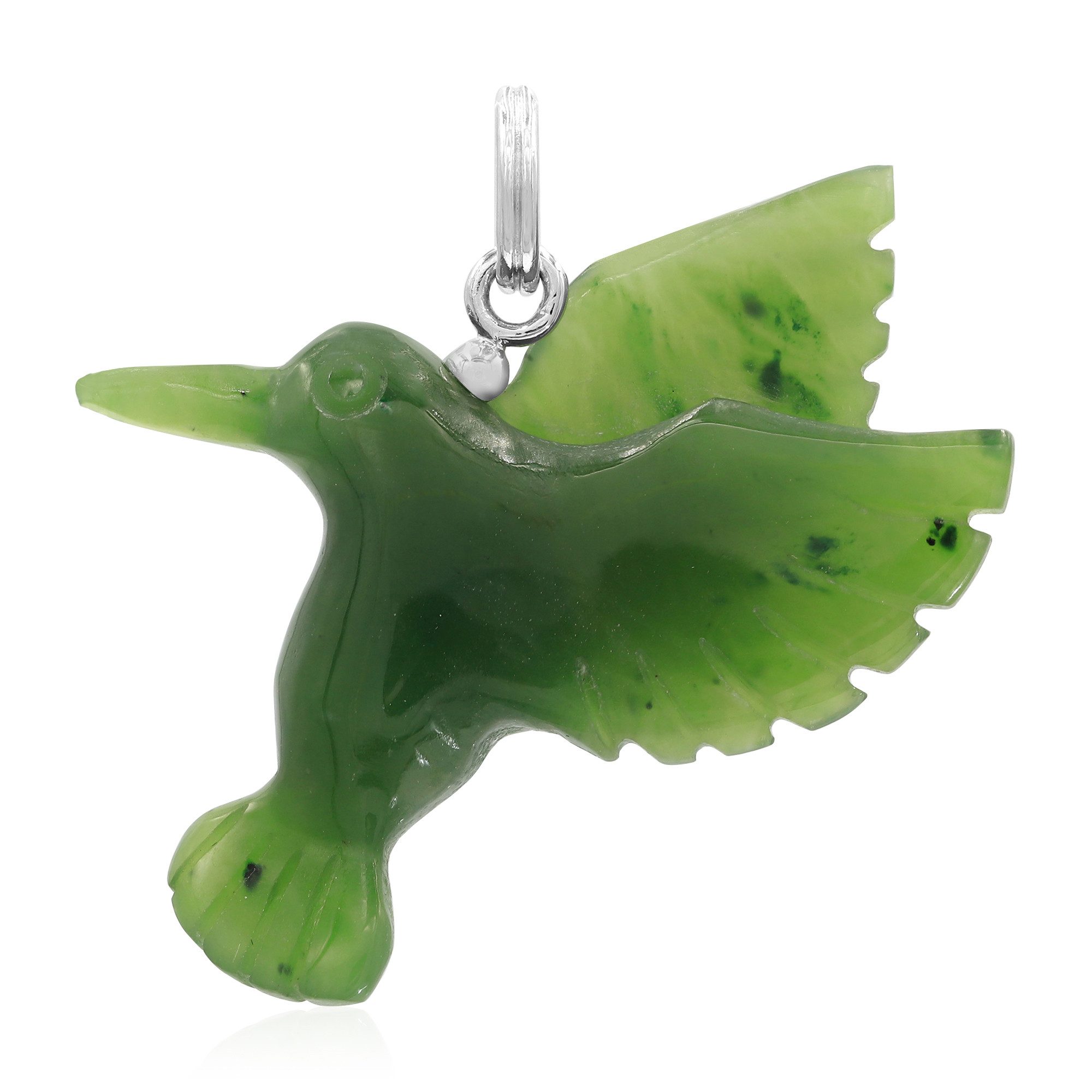 Cavill Kettenanhänger Hummingbird Kanadische Jade Silber-Anhänger (1-tlg)