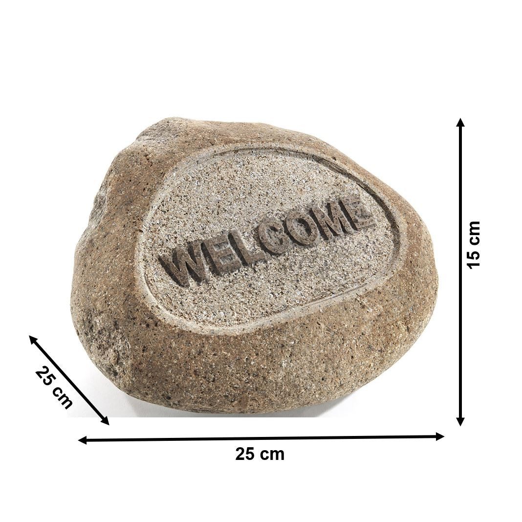 Kobolo Dekoobjekt Dekostein WELCOME aus Naturstein (1 St)