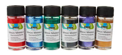 Kreul Bastelfarbe Magic Marble Set Metallic, 6x 20 ml