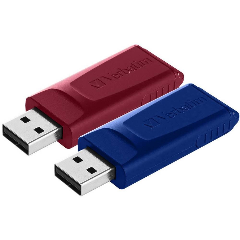 Verbatim USB-Stick 2x 32GB USB 2 49327 USB-Stick (versenkbarer USB-Anschluss)