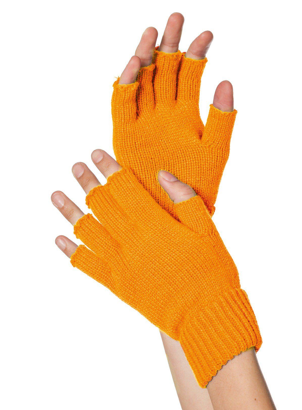 Metamorph Kostüm Fingerlose Stoffhandschuhe orange, Fingerlose Handschuhe als Basic für zahlreiche Styles