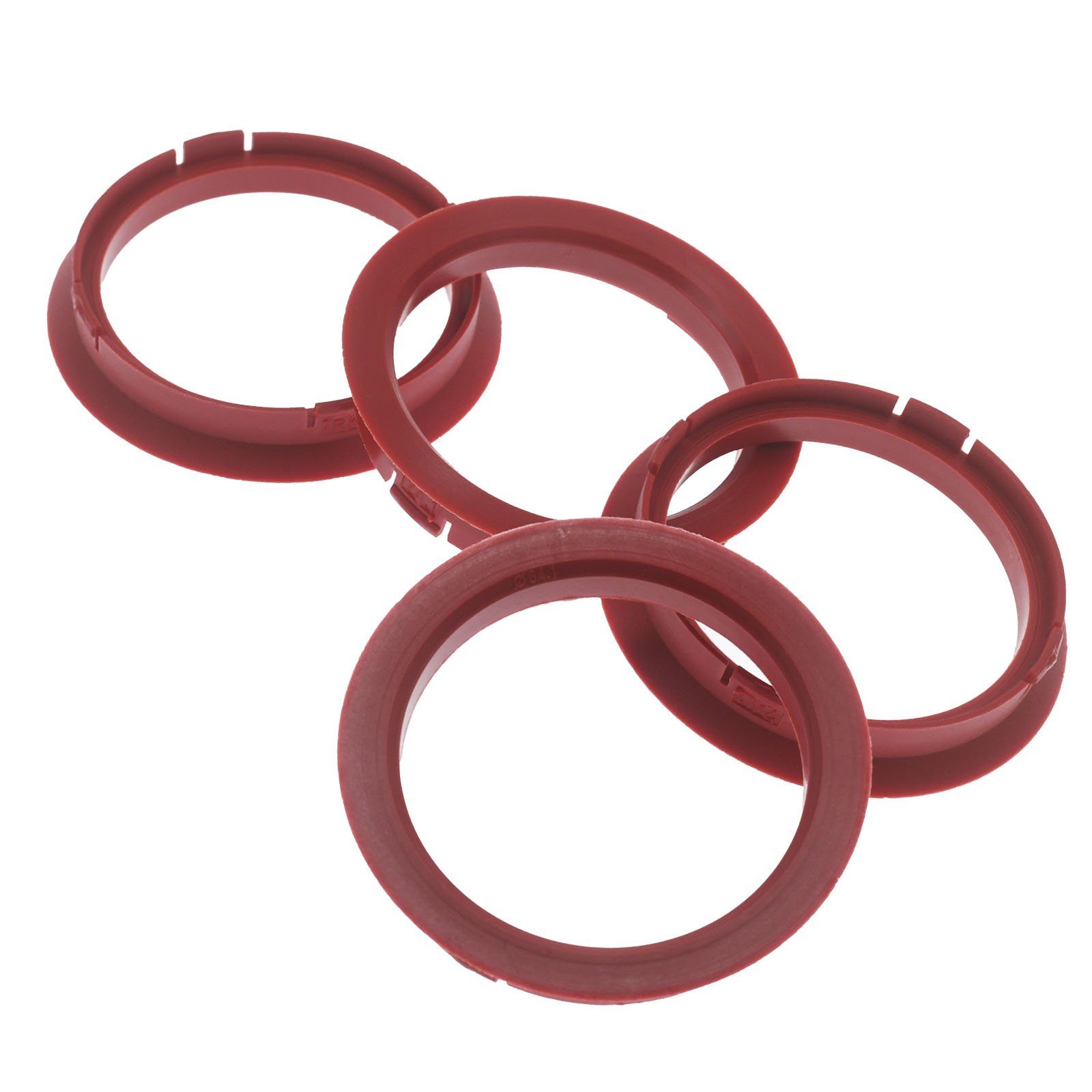 RKC Reifenstift 4x Zentrierringe Dunkelrot Felgen Ringe Made in Germany, Maße: 74,1 x 64,1 mm