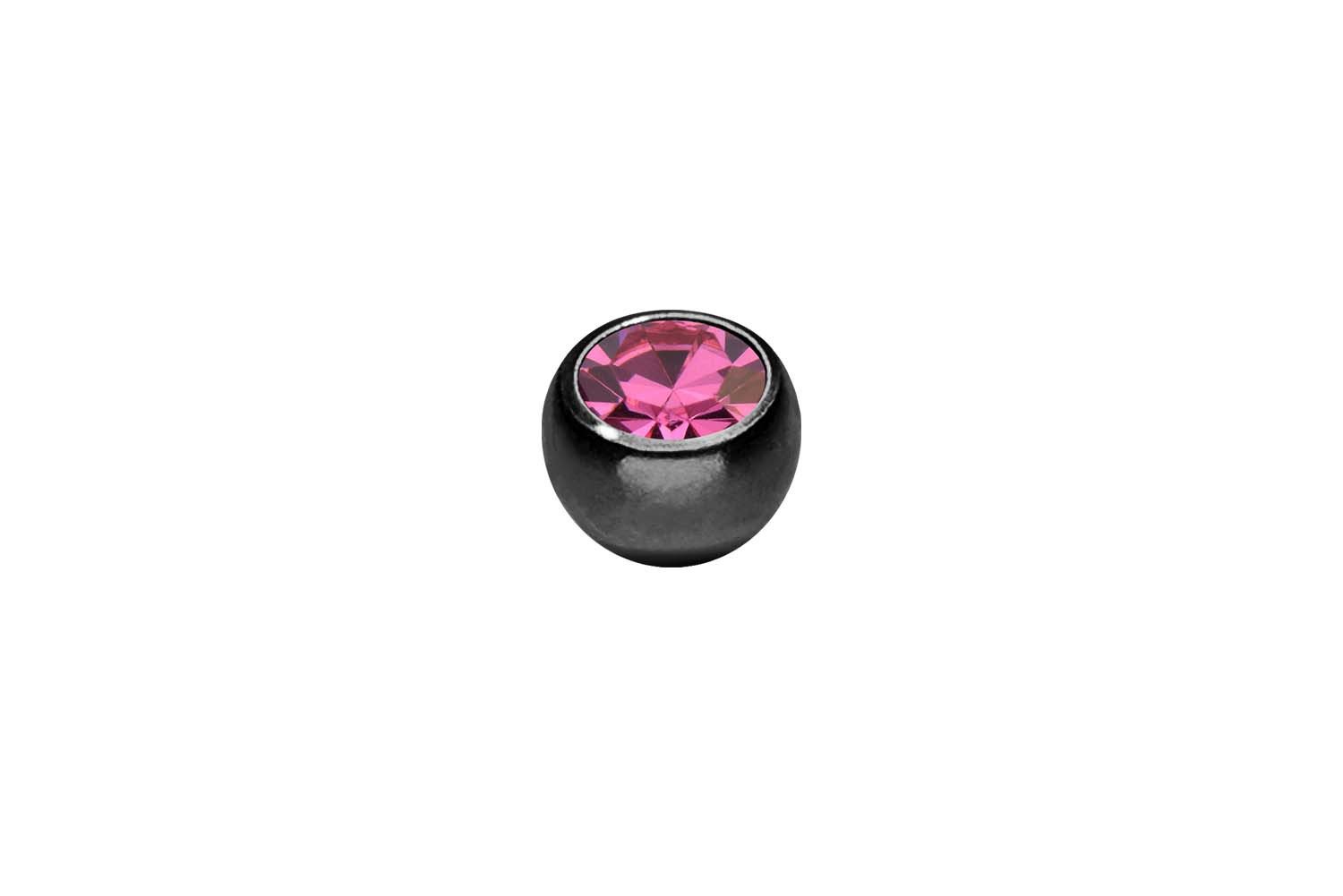 PIERCINGLINE Piercing-Set Chirurgenstahl Schraubkugel KRISTALL (Schraub-Aufsätze, 1-tlg)