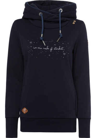 Ragwear Sweater GRIPY BUTTON O STARDUST mit Statement-Front-Print "We are made of Stardust"