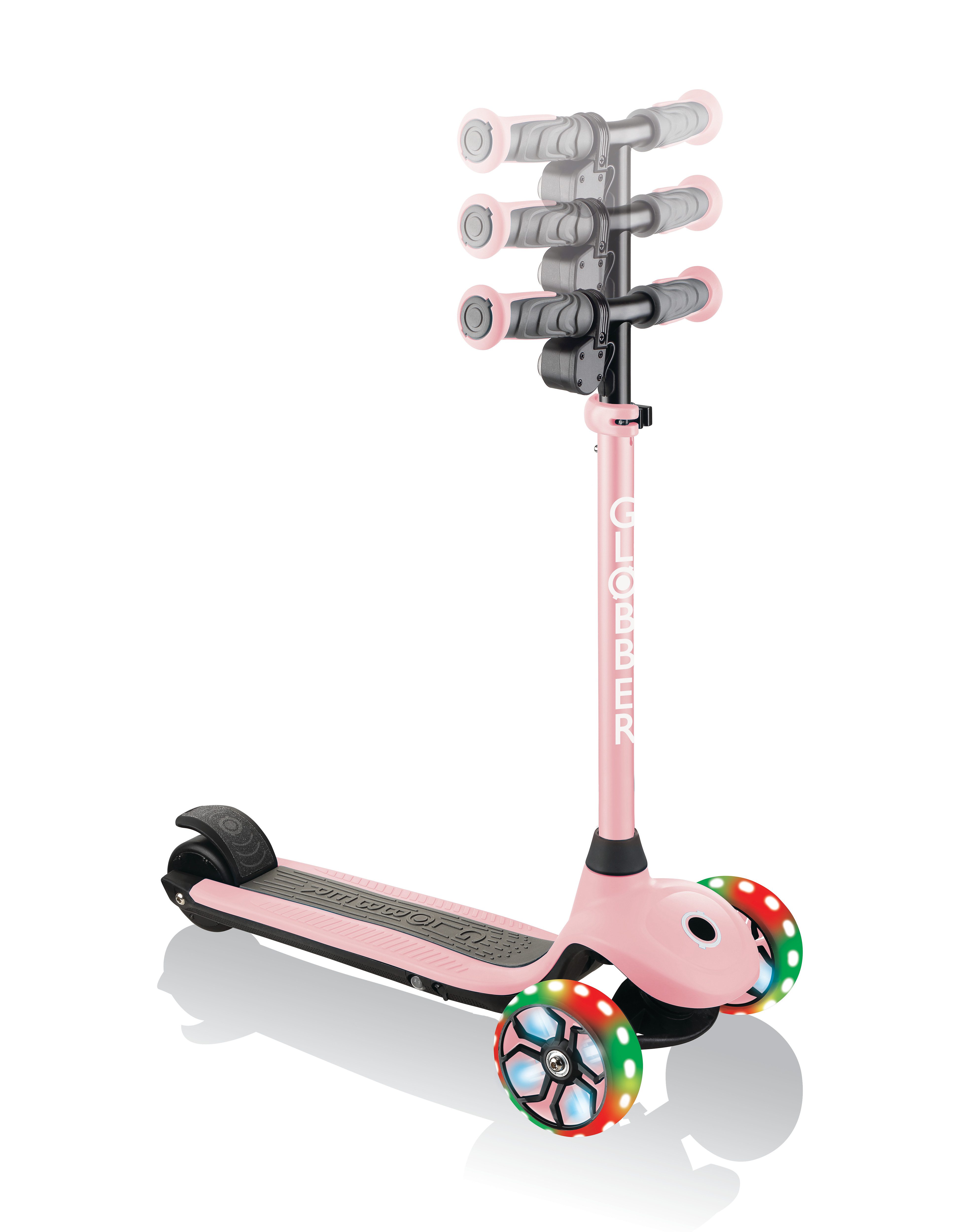 Globber E-Scooter ONE K E-MOTION 4 PLUS, mit Leuchtrollen, 10 km/h