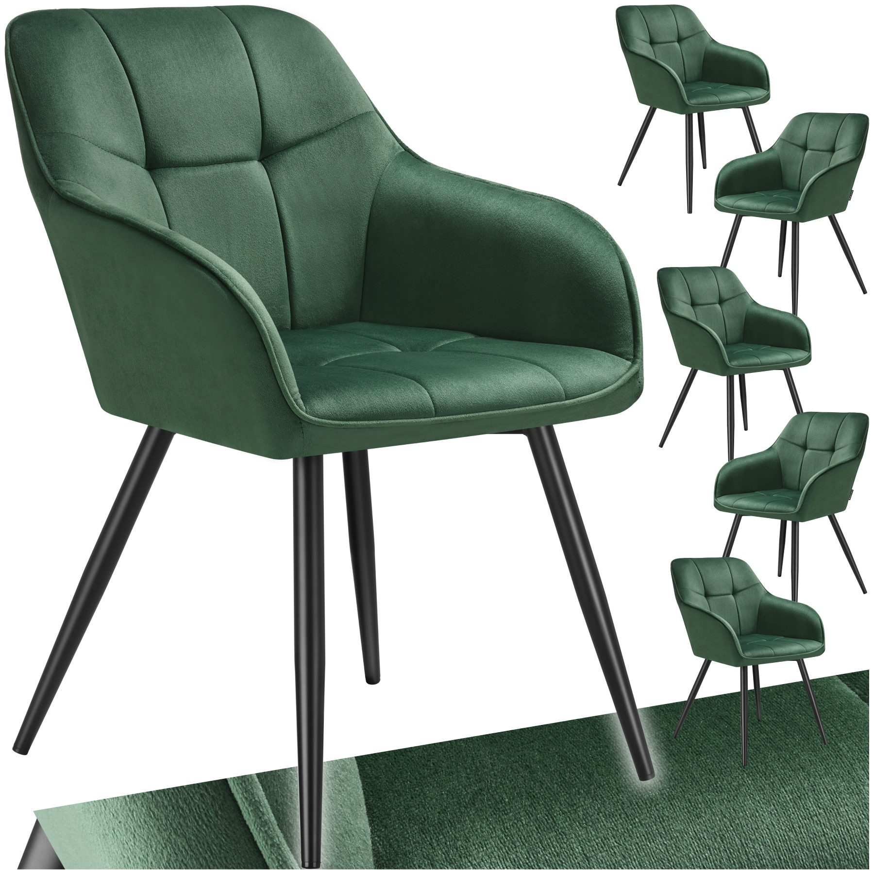 tectake Esszimmerstuhl Marilyn (Set, 6 St), günstig online kaufen