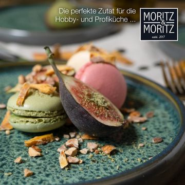 Moritz & Moritz Dessertteller Moritz & Moritz 4tlg Dessert Teller Grün Geschirr Set Reaktiv, (4 St), spülmaschinen-und mikrowellengeeignet