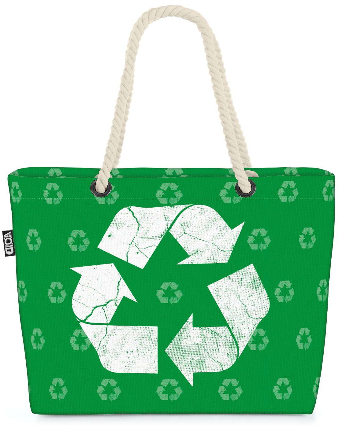 VOID Strandtasche (1-tlg), Recycling Shopper Beach Bag Umweltschutz Wieder-verwendbar grün