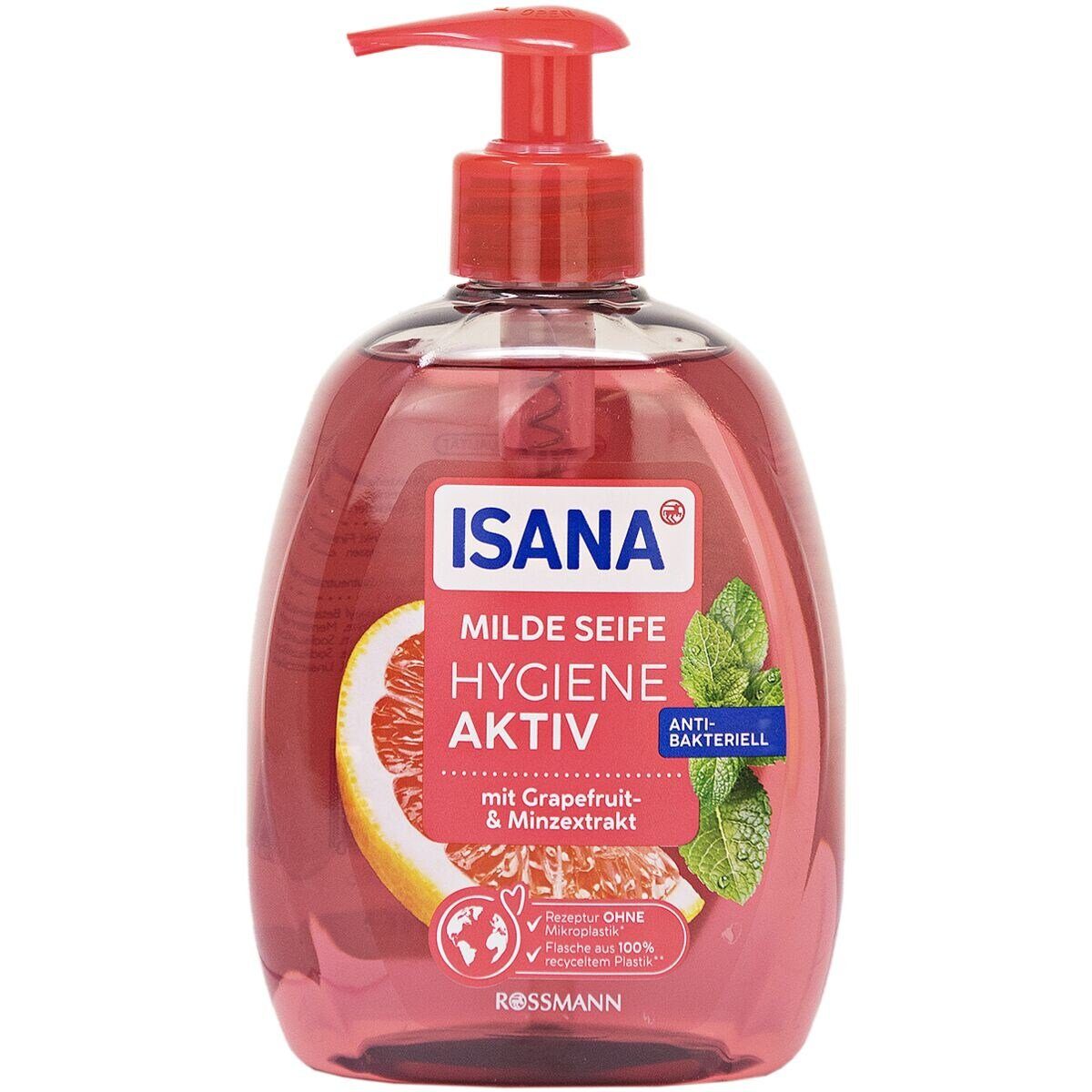 ISANA Flüssigseife Hygiene (Grapefruit Aktiv ml & Minze), 500