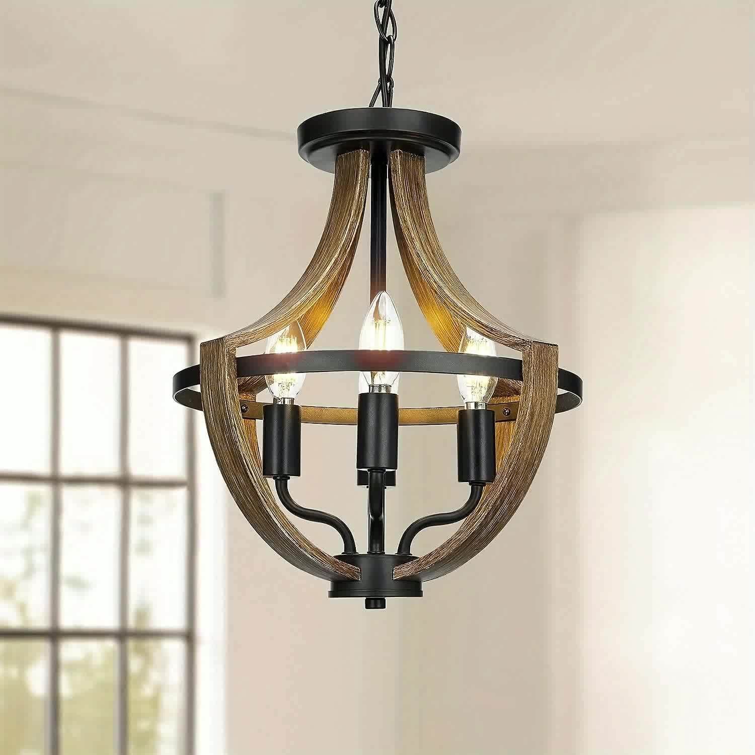 JDONG Kronleuchter Vintage Pendelleuchte Rustikale Bauernhaus günstig online kaufen