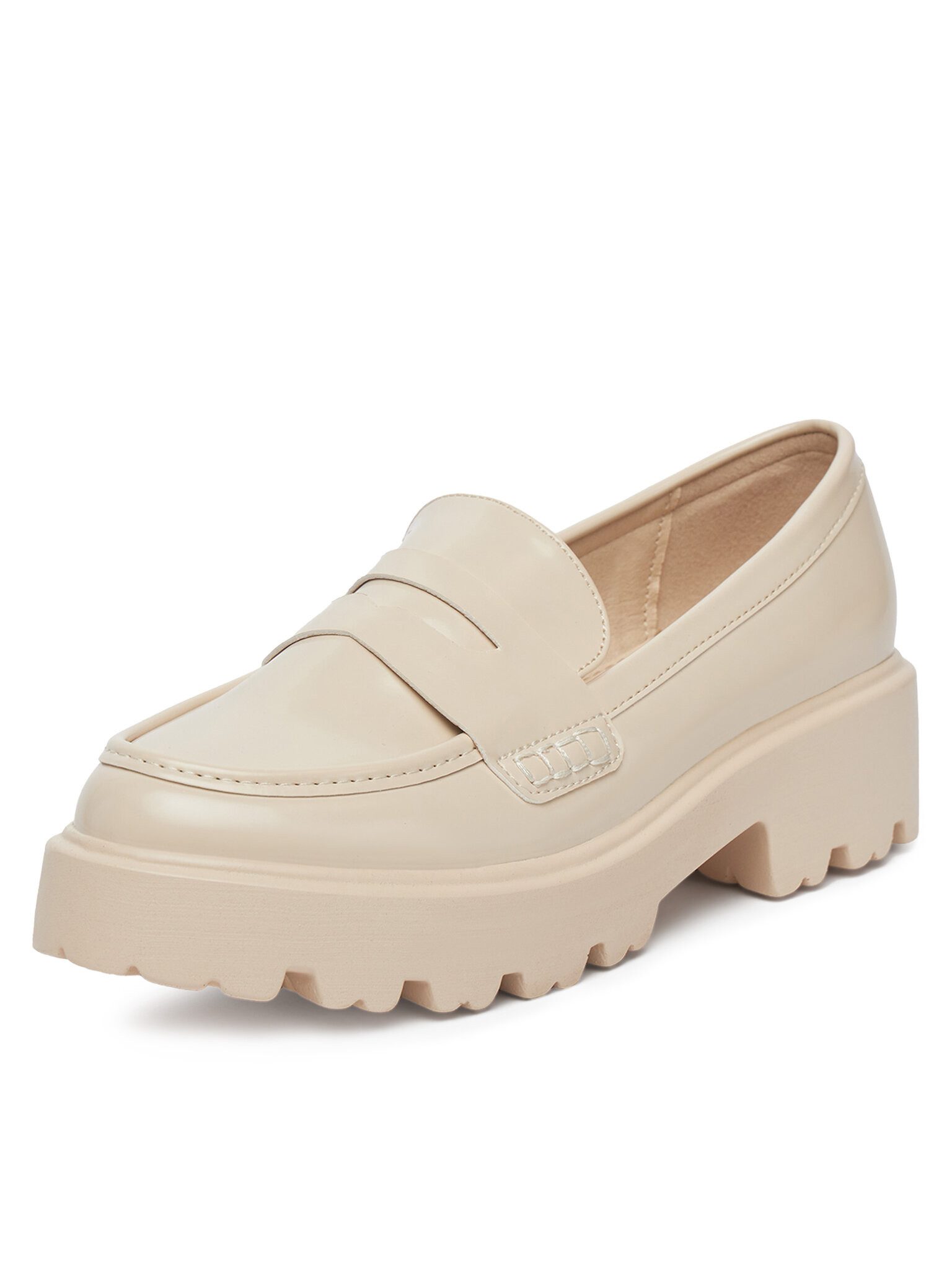 DeeZee Deezee Damen-Loafers Beige LE601-2 Mokassin