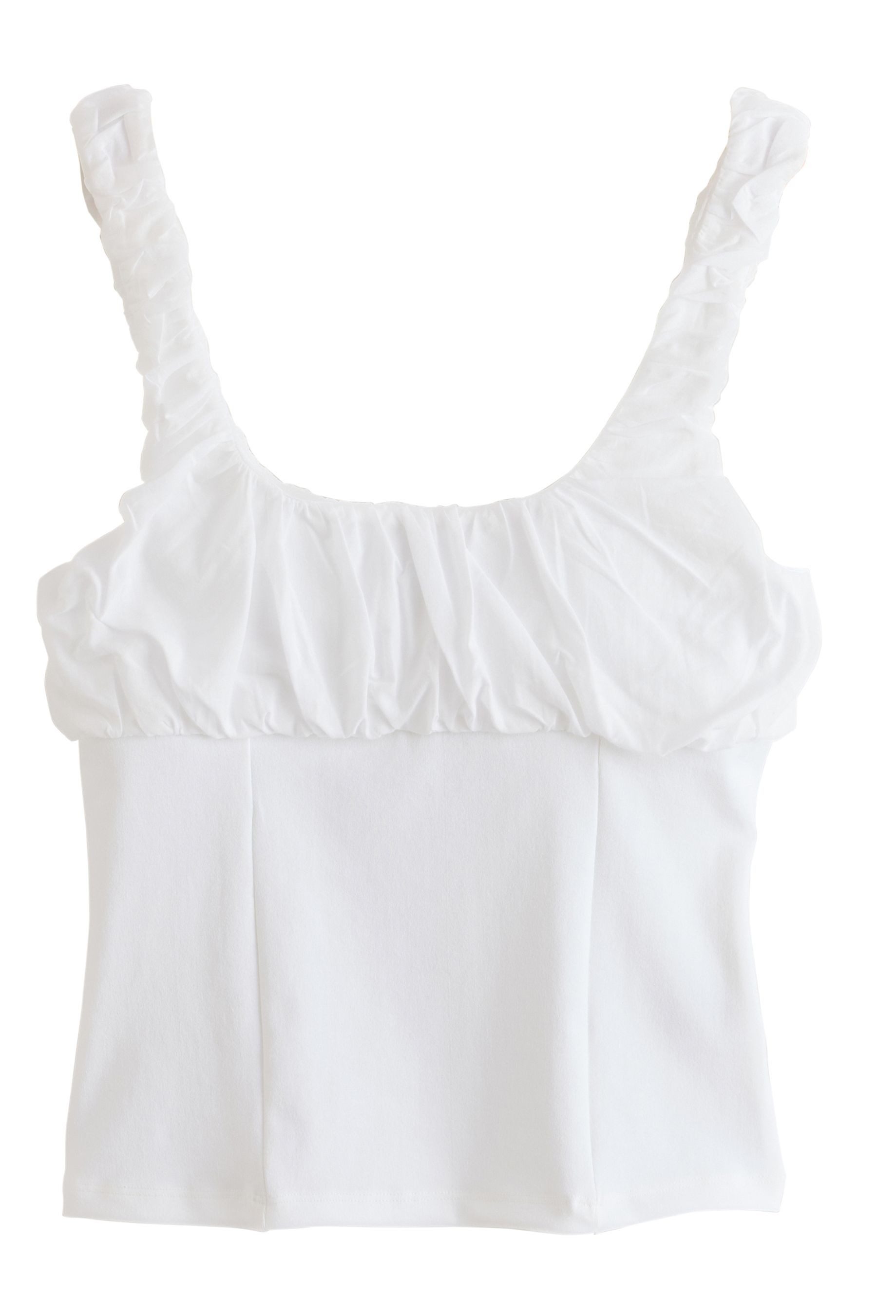 Kurzarmbluse Ärmelloses Korsett-Bustier