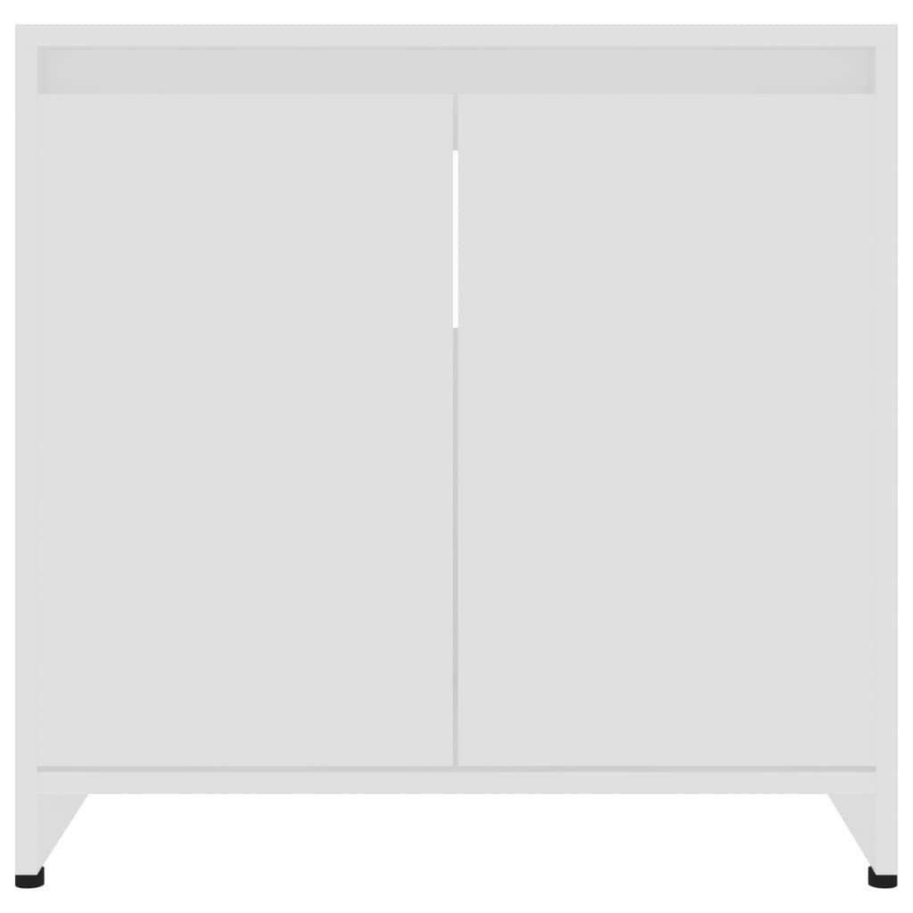 vidaXL Badezimmer-Set (1-St) 60x33x61 Holzwerkstoff, Weiß Badezimmerschrank cm